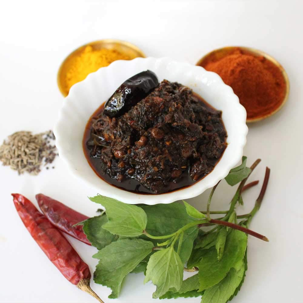 Sitara Foods Jain Gongura Pickle Without Garlic Sorrel Leaves Aachar Without Garlic 500 Grams pack