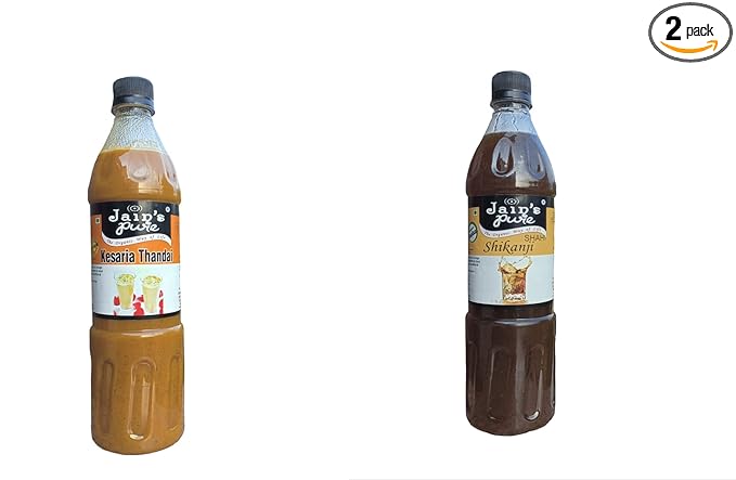 JAIN'S PURE Refreshing Royal Kesari Thandai & Masala Shahi Shikanji/Jaljeera Combo