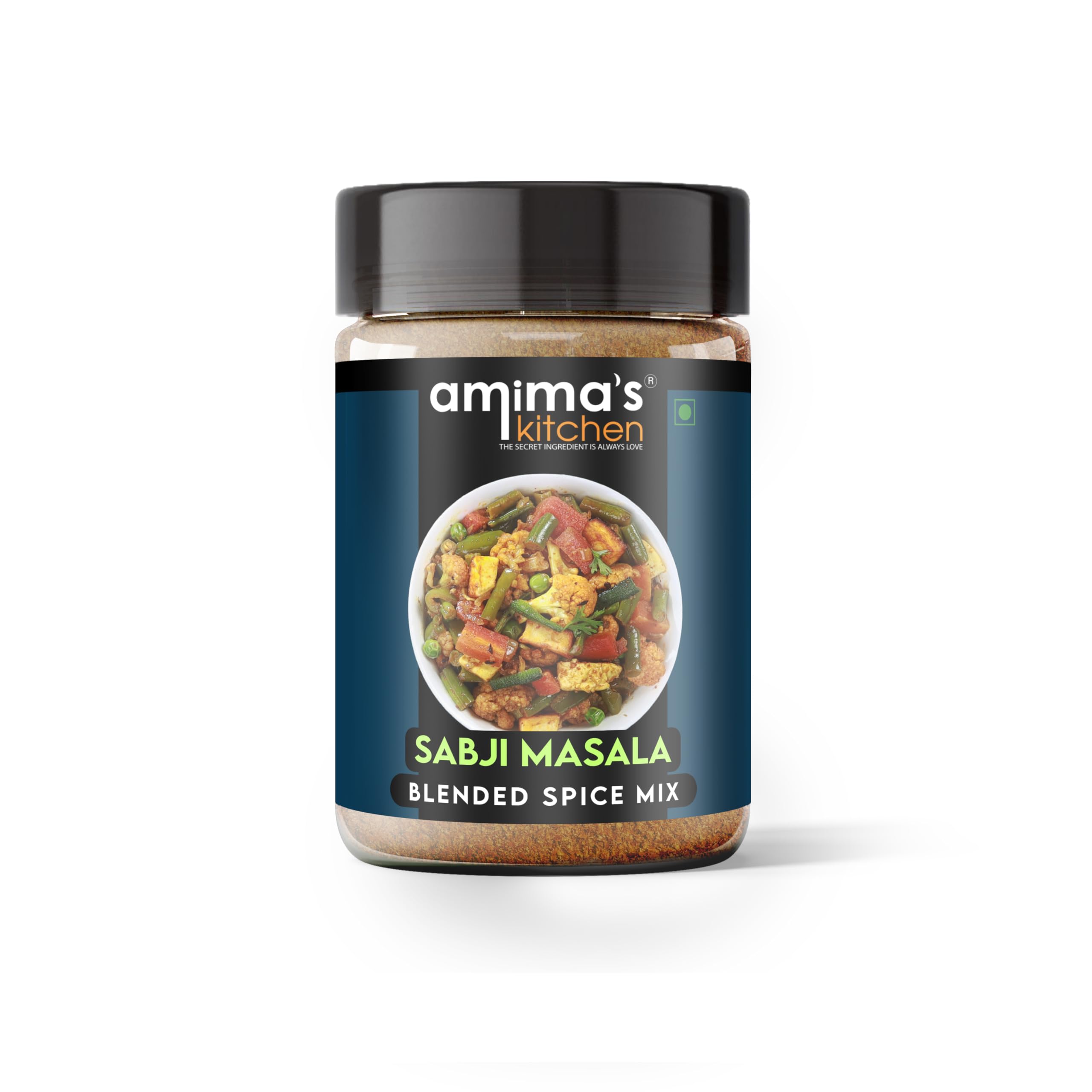 Amima's Kitchen Sabji Masala (No Onion No Garlic) – 100 Grams | Blended Spice Mix | For Healthy and Delicious Cooking | No Synthetic Flavour & Color | Ready Masala Powder