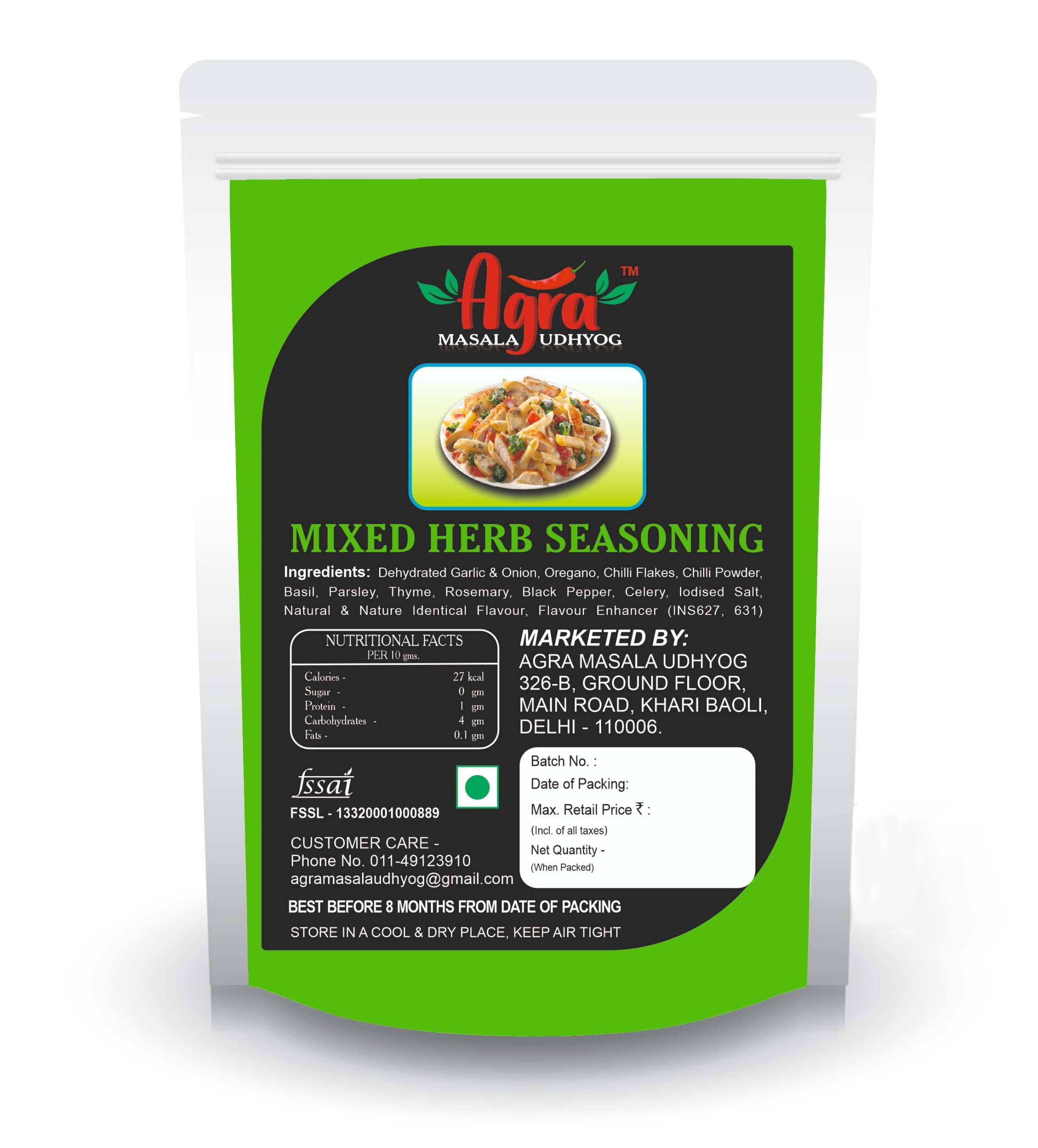 Agra Masala Udhyog Mixed Herb Seasoning 250g Pouch