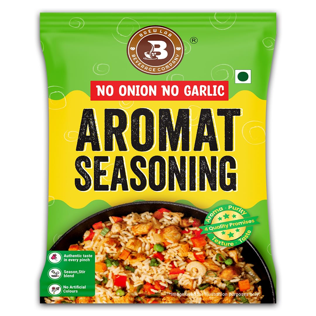 Brew Lab No Onion No Garlic Aromat Seasoning | All-Purpose Seasoning | Perfect Jain Seasoning for Chinese, Indian & Continental Dishes | 1kg