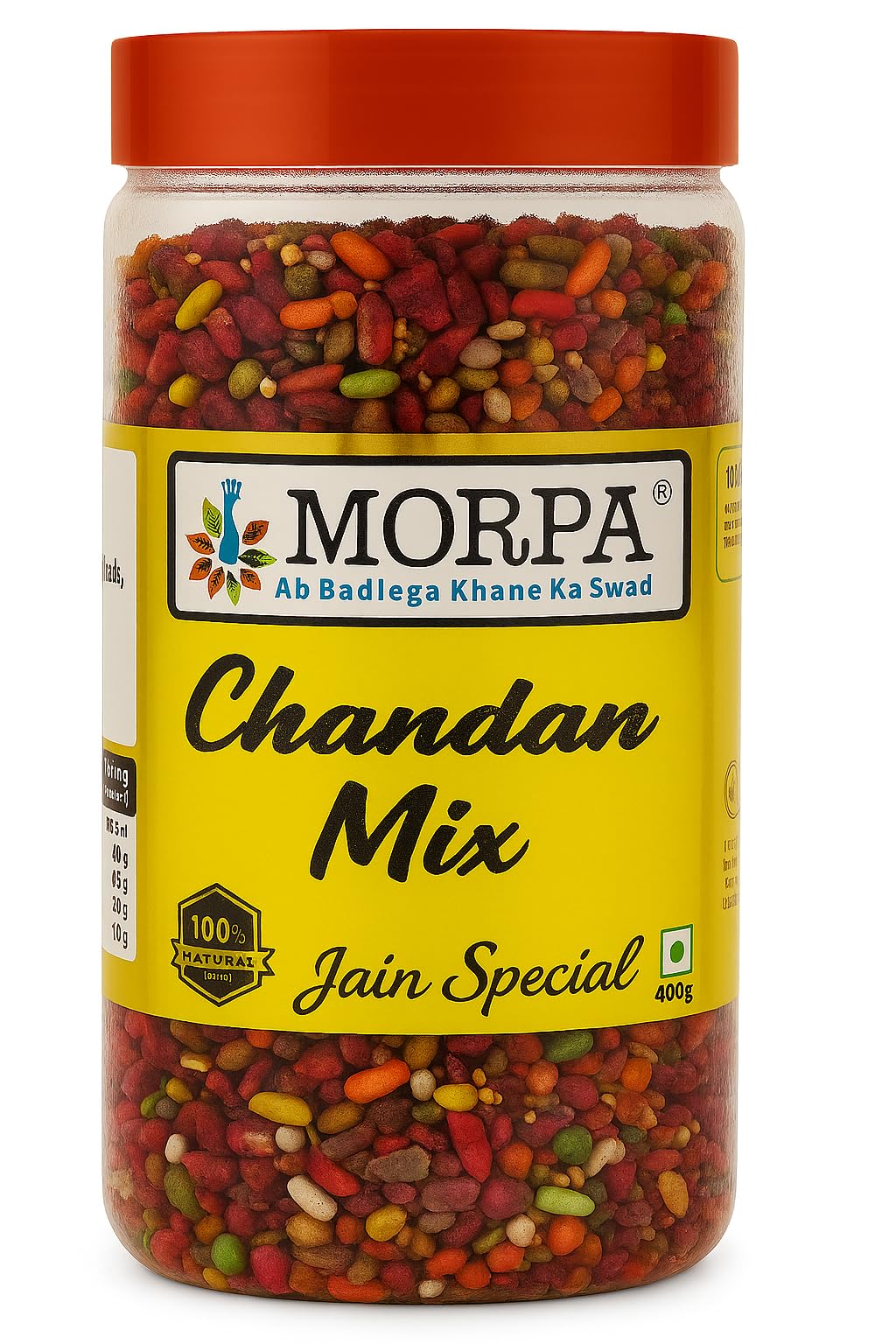 Morpa Chandan Mix Mouth Freshener, Aromatic Chandan Mukhwas, Sweet & Crunchy Digestive After-Meal Treat, 100% Veg Jain Special, Natural Mouthwash Alternative, 200g Reusable Jar Pack