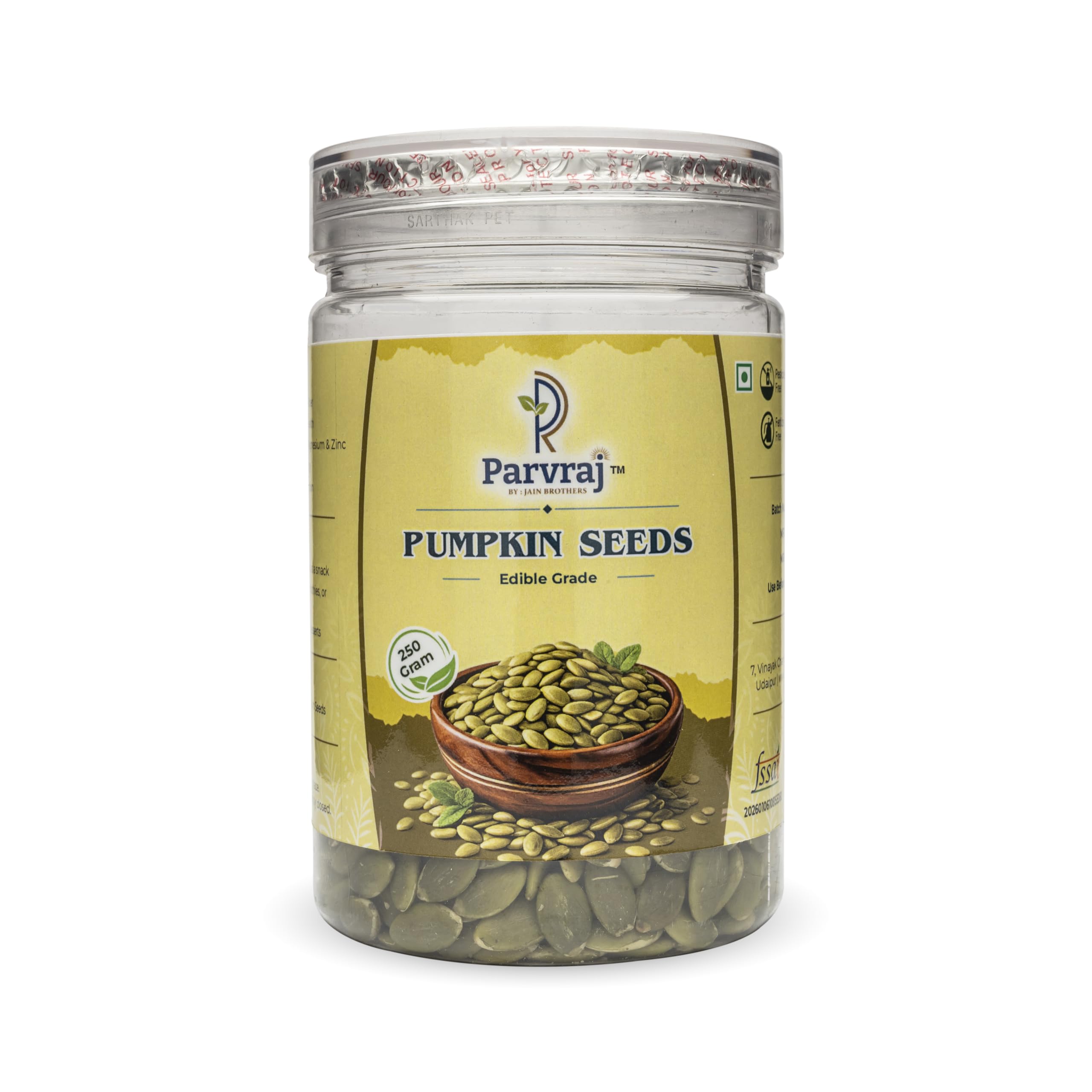 Pumpkin Seeds 250g | Premium Edible Grade Raw Seeds | High Protein, Fiber & Healthy Fats | Rich in Magnesium & Zinc | Natural Superfood Snack | Vegan, Gluten-Free, No Preservatives