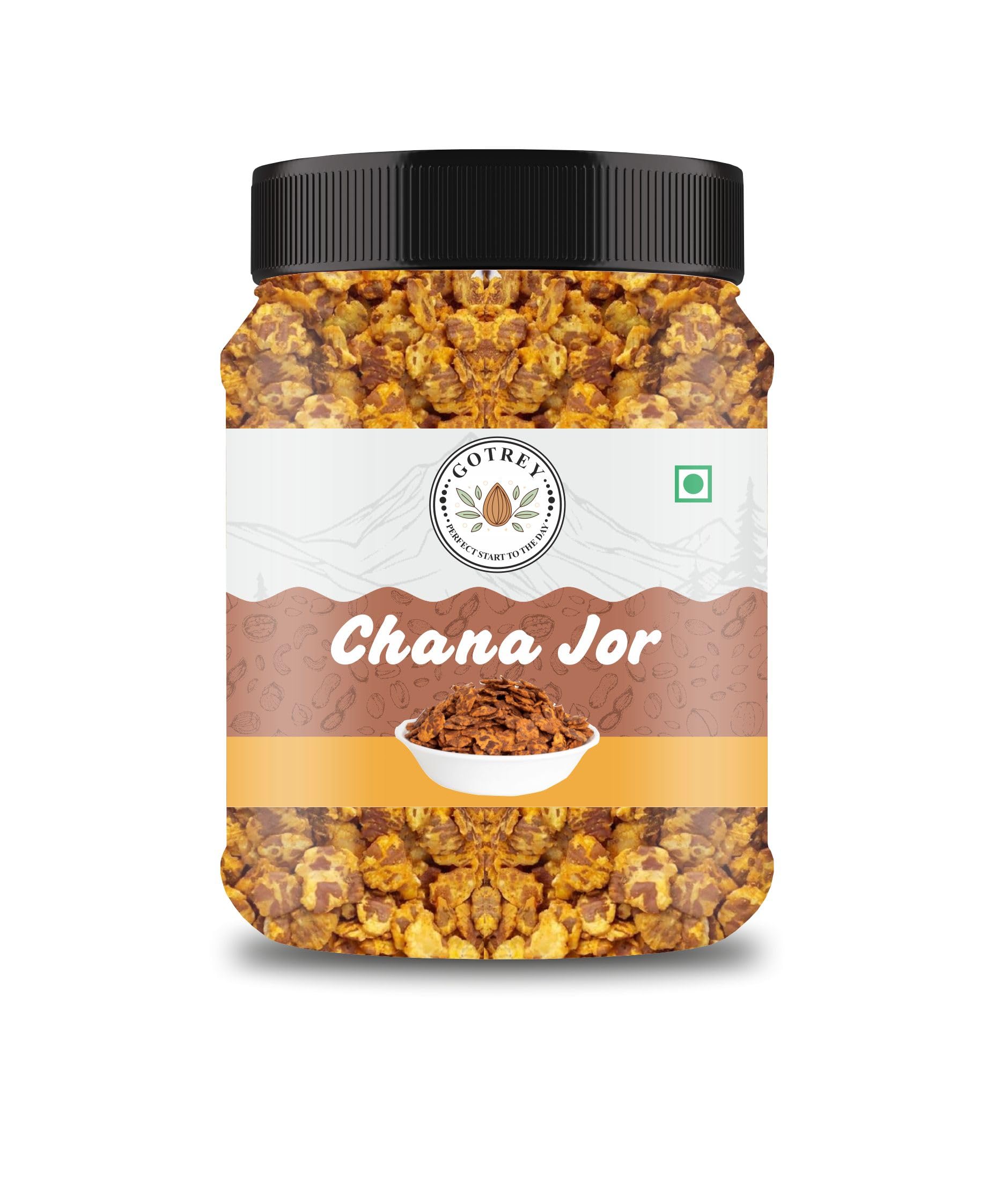 Roasted Chana Jor Garam Healthy Snack for Kids & Adults | Crispy Channa Namkeen, High Protein, Gluten Free | Vegan Jain Snack with Sea Salt & Hing | 300gm