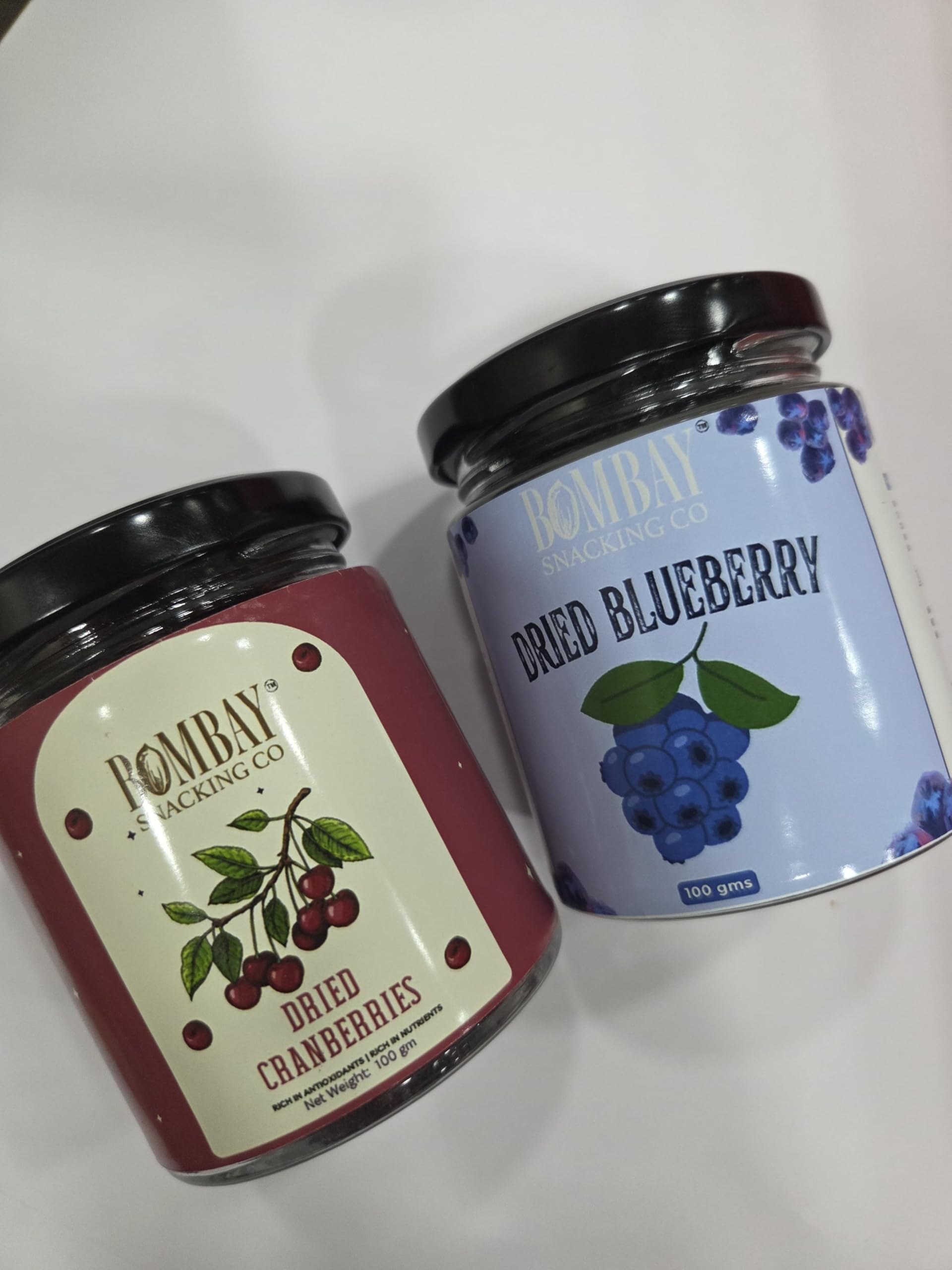 Bombay Snacking Company Dried Blueberries | Sweet Flavour | Dry Fruit Snack | 100g
