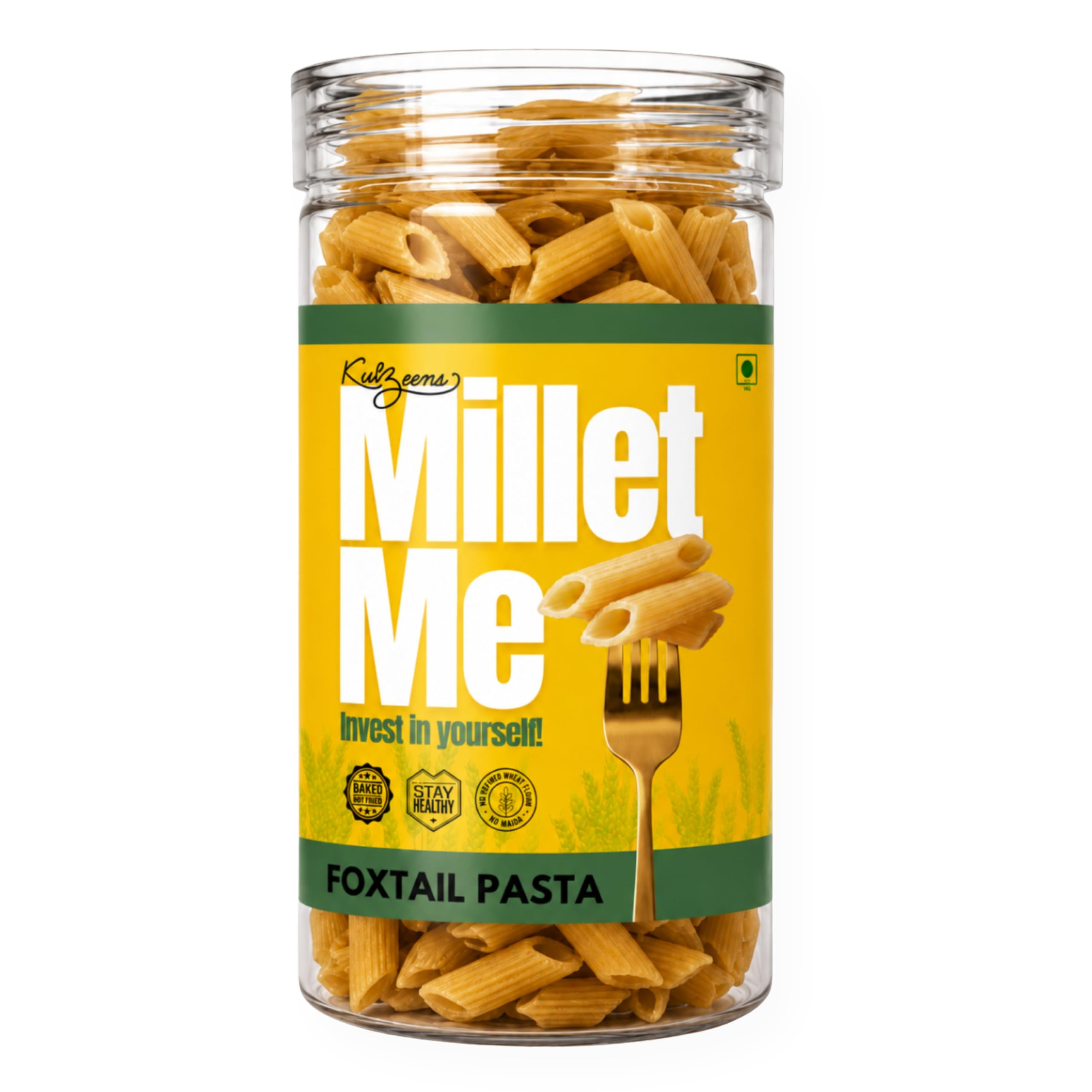 Millet Me By Kuizeens Foxtail Millet Pasta - 230g | Gluten Free | Low-carb Diets | Low-carb Diets | Easy-to-make | Rich In Nutrients | No Msg | No Preservatives | Instant Pasta | Jain | No Onion & Garlic