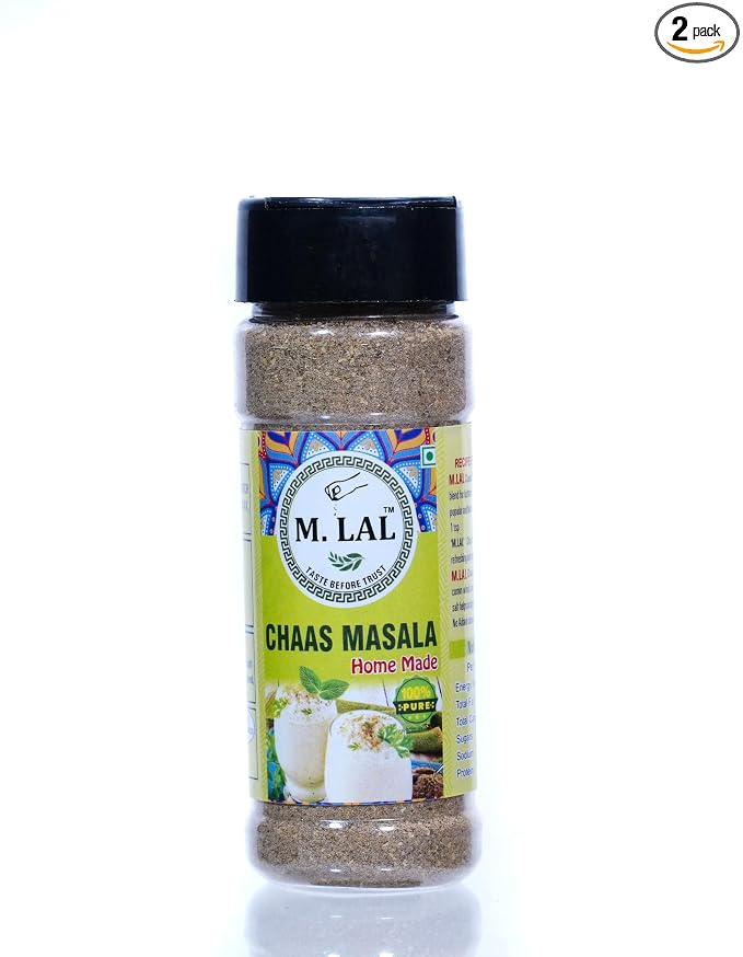 M. LAL Chhas (Buttermilk) | Fresh & Natural | Ready to Sprinkle | Chhach Masala Powder | No Artificial Colour & Flavour Added | - Refreshing Blend of Flavors, 50Gram Pack (Pack of 5)