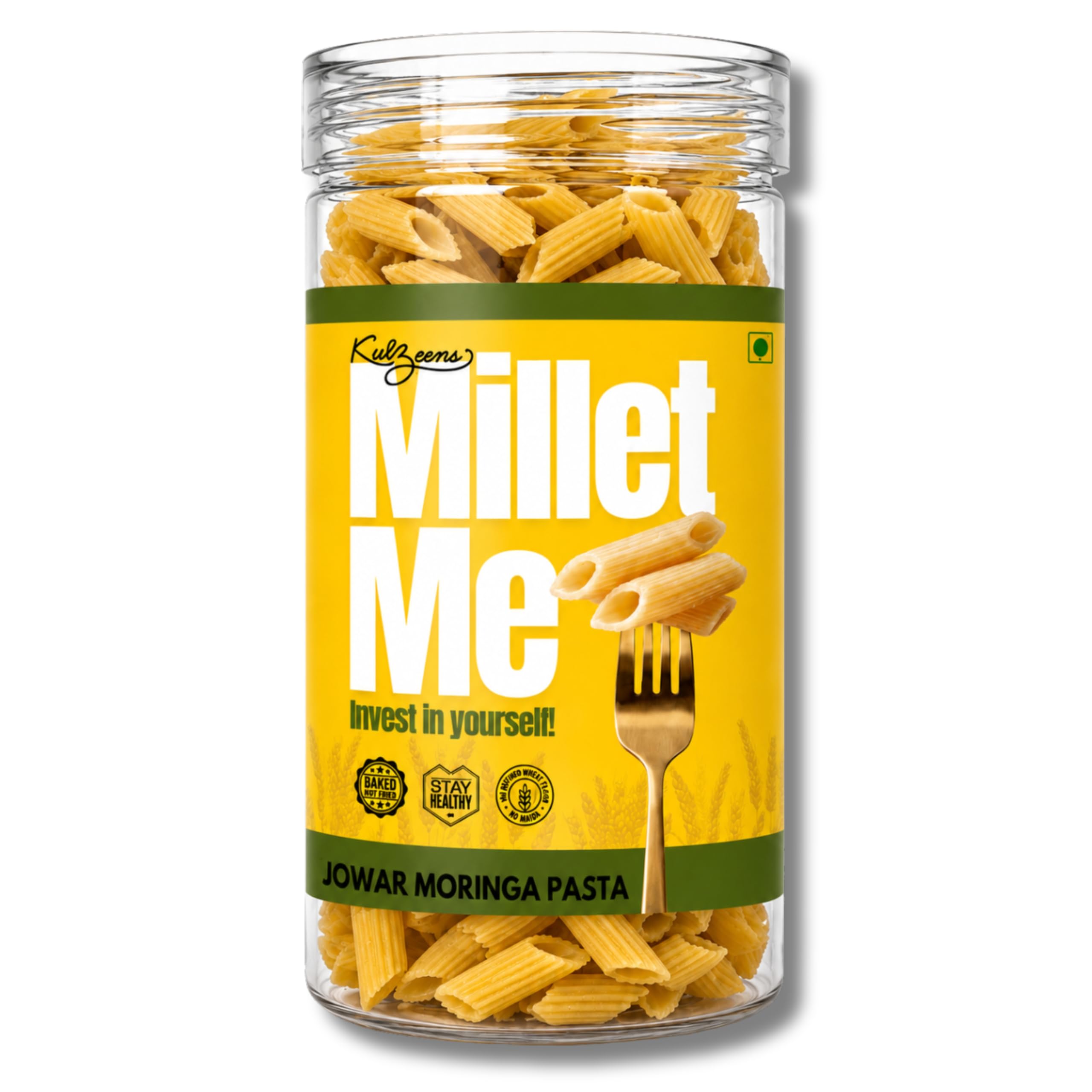 Millet Me by Kuizeens Jowar Moringa Pasta - 230g | Superfood Infused | Protein Rich | Gluten-Free & Nutrient-Rich | Easy-to-Make | Healthy Alternative for Wholesome Meals | Jain | No Onion & Garlic