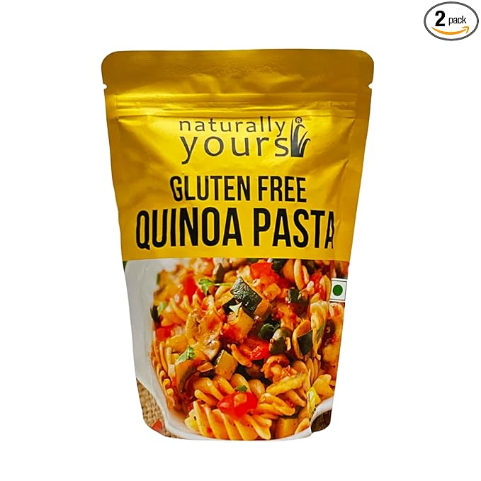 Naturally Yours Gluten Free Quinoa Pasta – 40% Quinoa | No Maida, No Onion No Garlic, 100% Jain-Friendly, Preservative-Free, Vegan | High Protein & Antioxidants | Non-Sticky Healthy Pasta | 200g Pack of 2