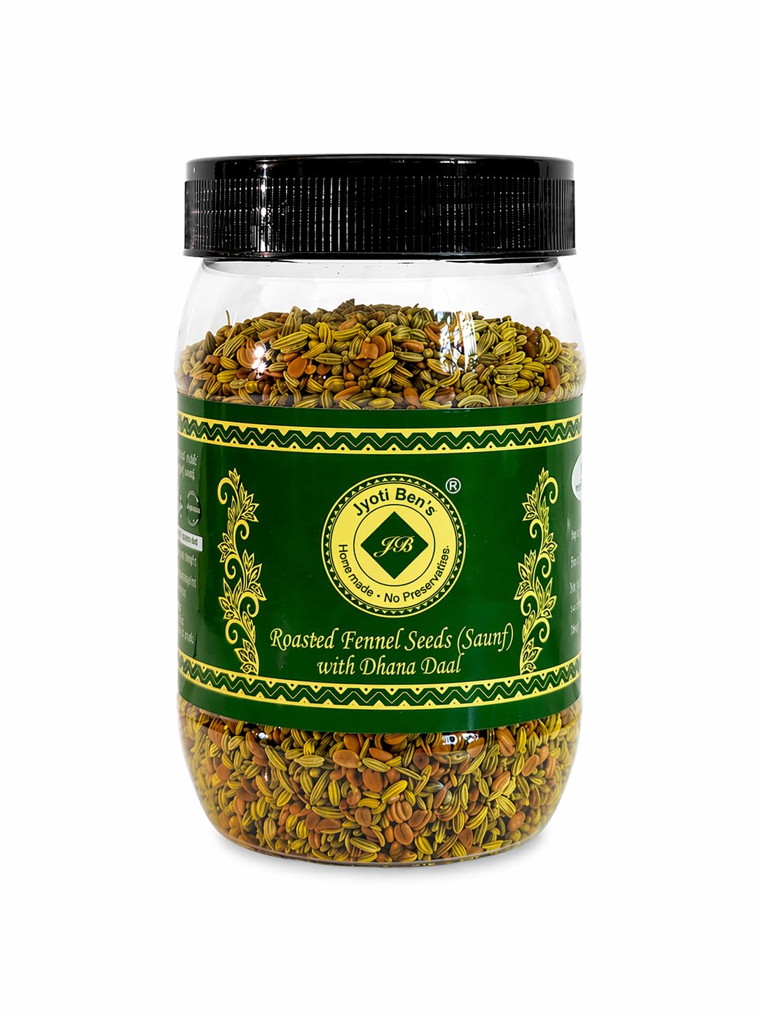 Jyoti Ben's Mukhwas - Roasted Fennel Seeds (Saunf) With Dhana Daal, 1 Count - 200 Gm