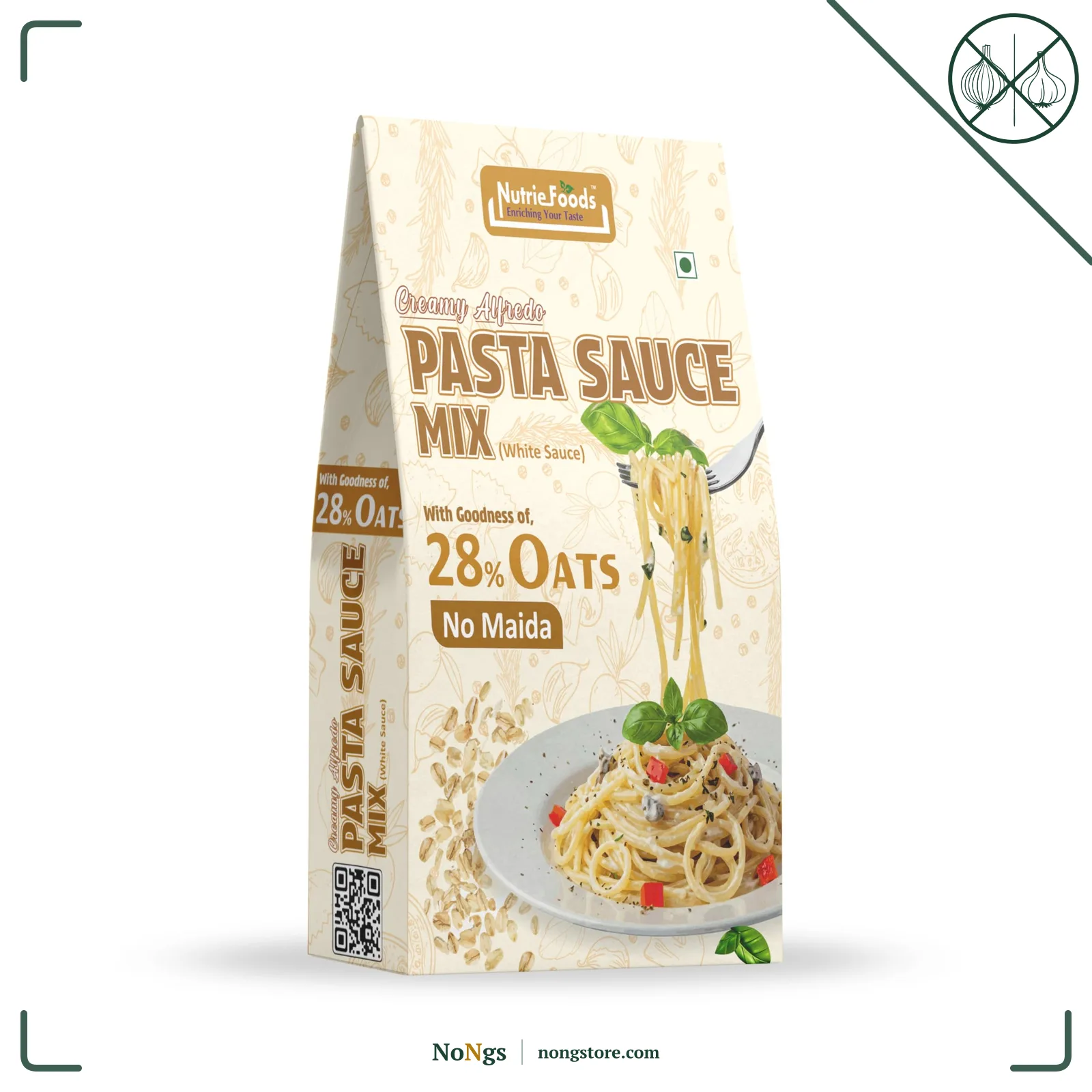 Nutriefoods Oats Pasta Sauce Mix, 180g, With 28% Oats and 10% Nuts and Seeds, No Additives