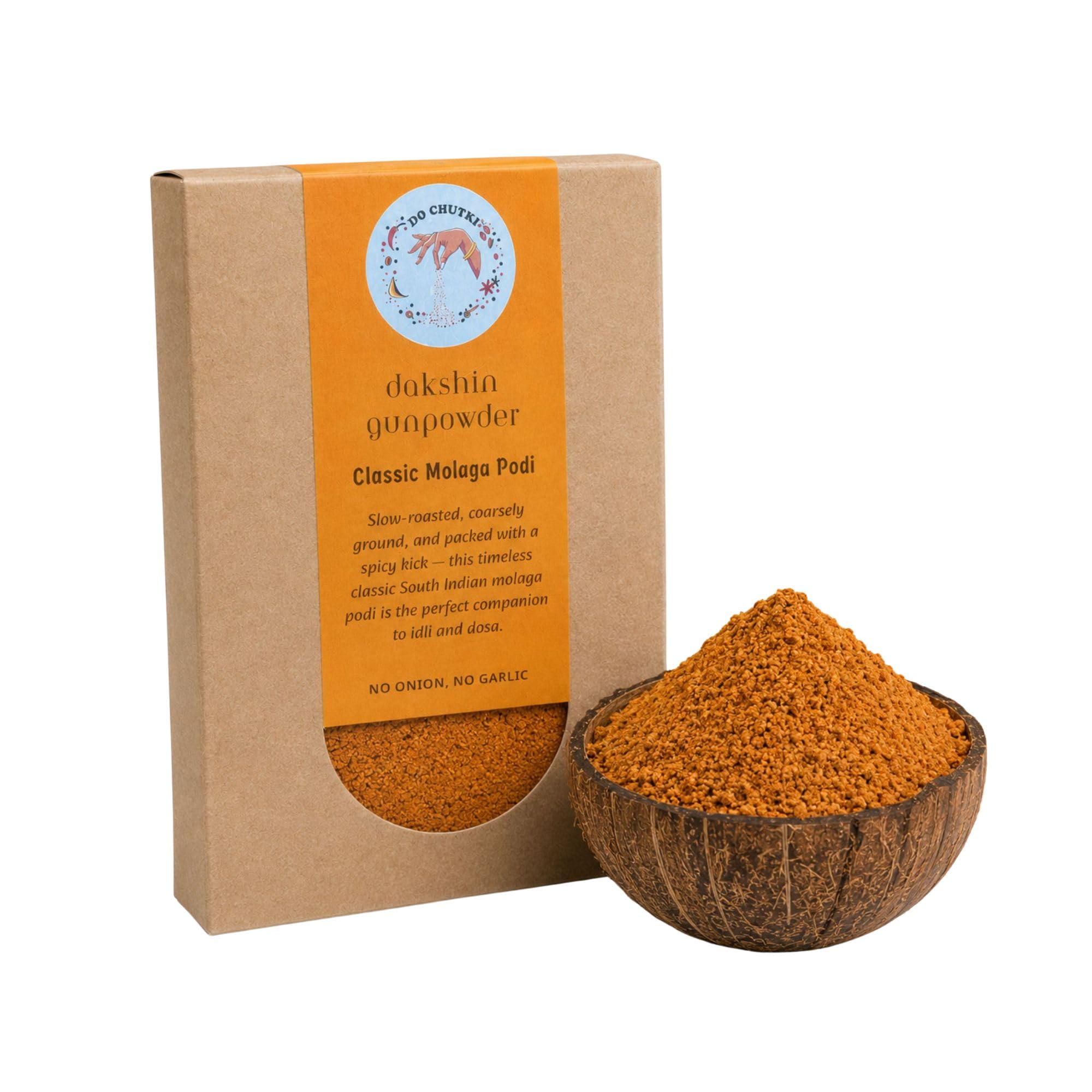 Do Chutki Gunpowder Classic Molaga Podi 100g | Gun Powder Podi Masala South Indian | Idli Dosa Chutney Powder | No Onion No Garlic