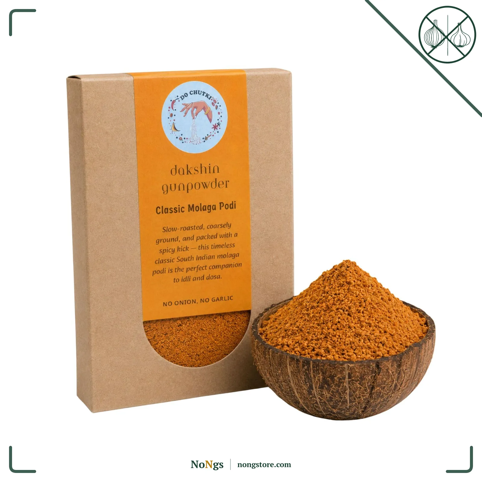 Do Chutki Gunpowder Classic Molaga Podi 100g | Gun Powder Podi Masala South Indian | Idli Dosa Chutney Powder | No Onion No Garlic