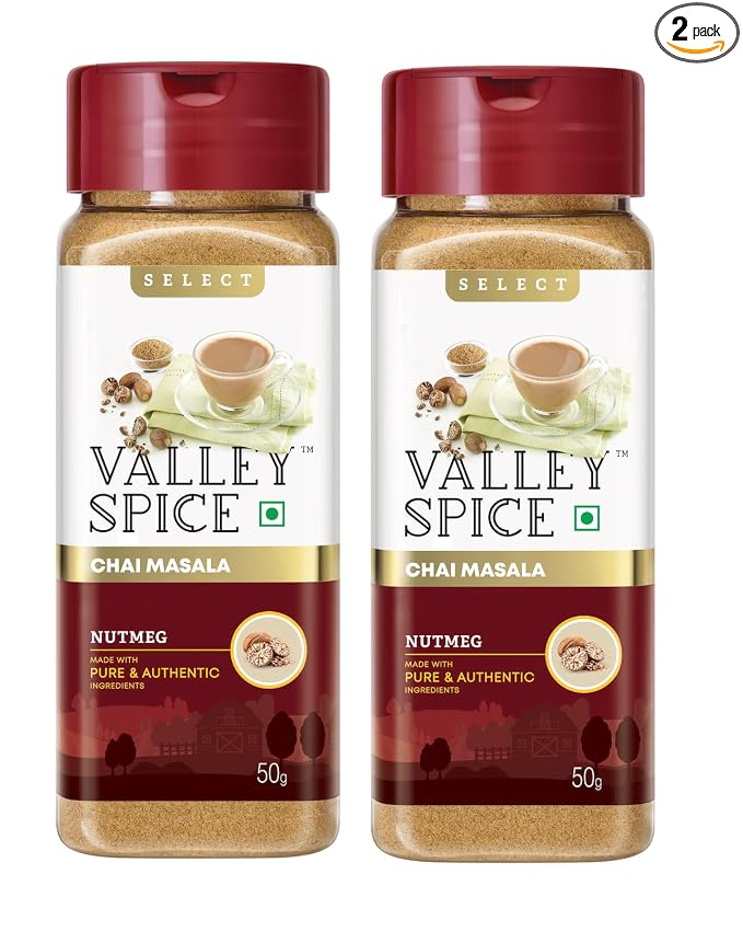 Valley Spice Select Chai Masala (Nutmeg 50g (Pack of 2))
