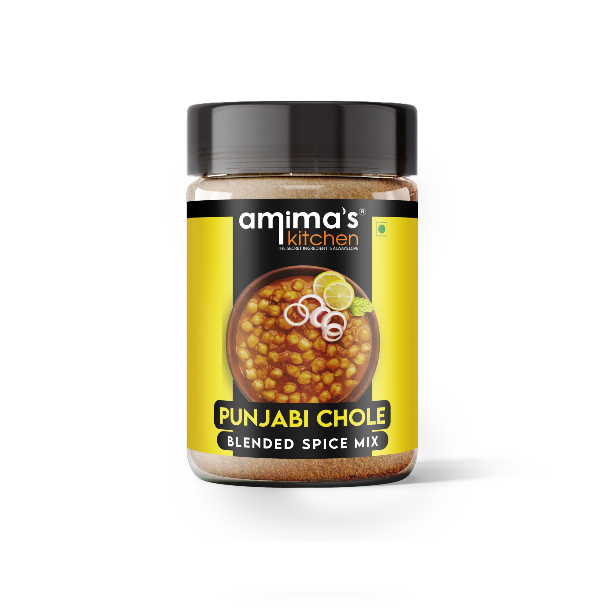 Amima's Kitchen Punjabi Chole Jain Spice Mix (No Onion No Garlic) – 100 Grams | Blended Spice Mix | For Healthy and Delicious Cooking | No Synthetic Flavour & Color | Ready Masala Powder