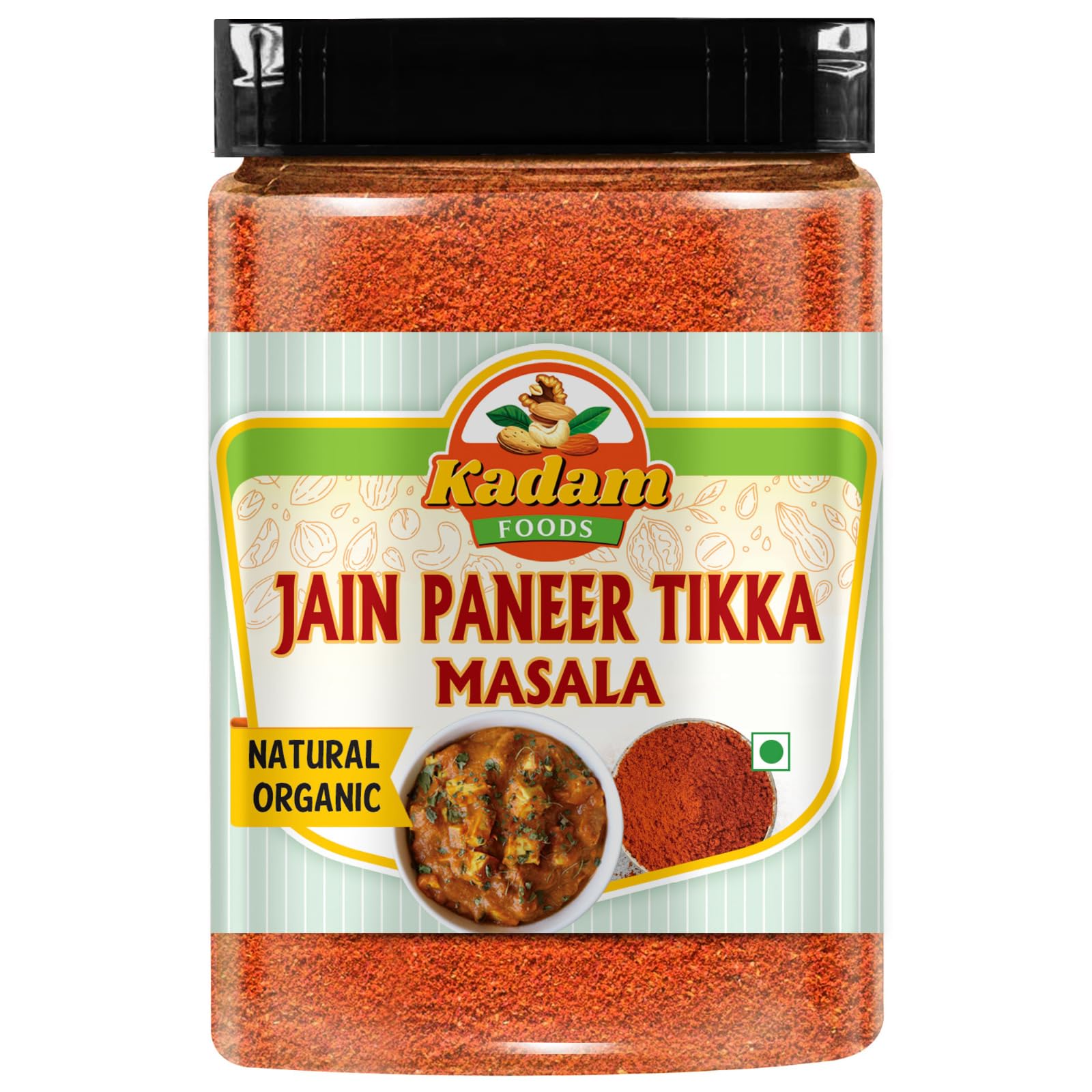 Kadam Foods Jain Paneer Tikka Masala, Natural Organic, No MSG, No Artificial Colours and Preservatives (100g)