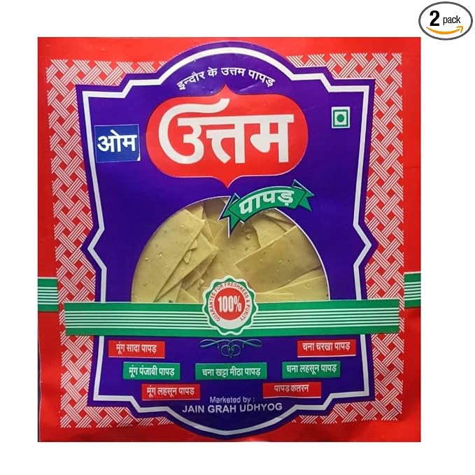 Om Uttam Papad Katran - 100% Natural Papad | Fresh and Homemade (800 Gram, Katran Papad)
