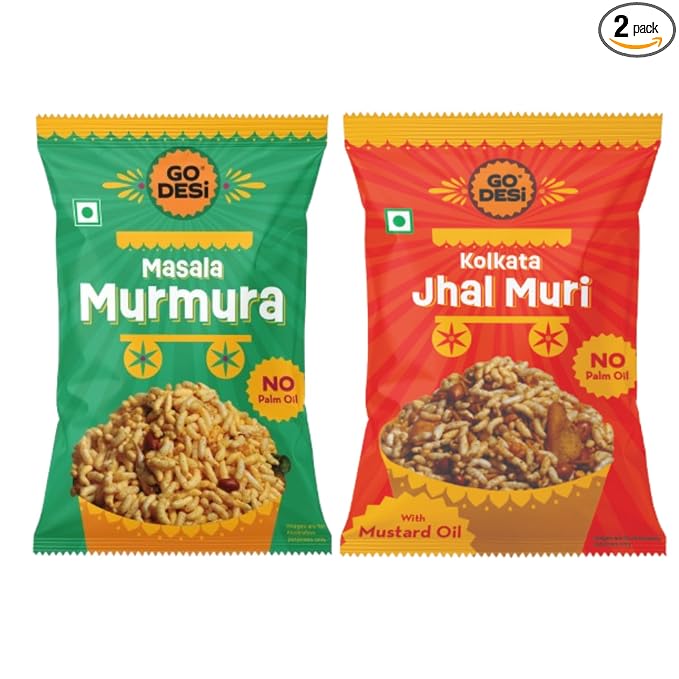 GO DESi Kolkata Jhalmuri, Masala Murmura, No Palm oil 100g x 2