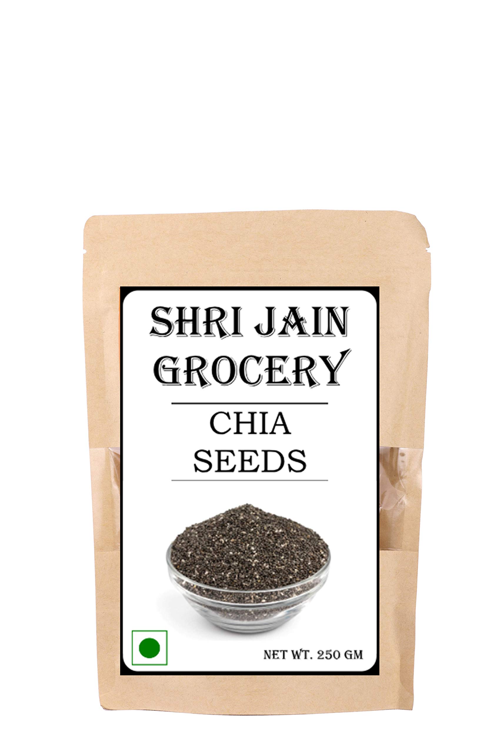 Shri Jain Grocery Chia Seeds Premium Raw Chia Seeds for Eating, Healthy Snack, Diet Food (250)