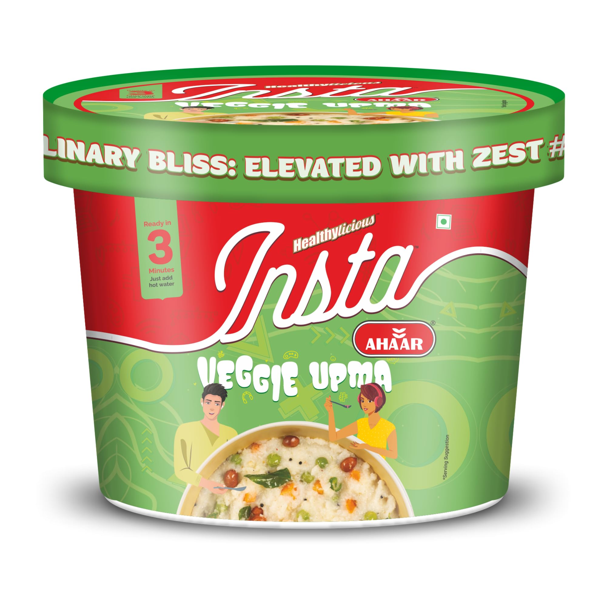 Insta Ahaar Ready To Eat Upma, Cuppa 80g Pack of 1