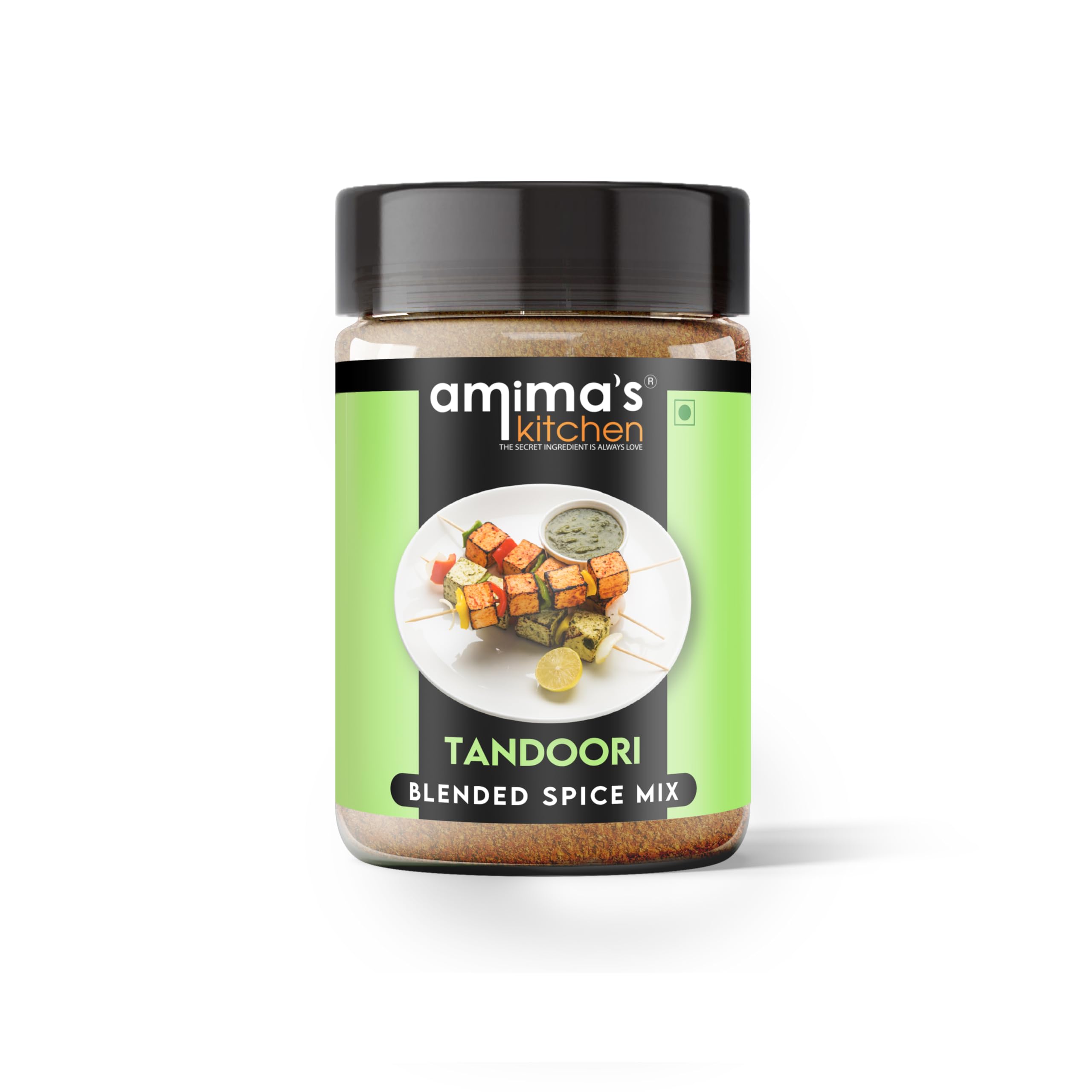 Amima's Kitchen Tandoori Masala Powder (No Onion No Garlic) – 100 Grams | Blended Spice Mix | For Healthy and Delicious Cooking | No Synthetic Flavour & Color | Ready Jain Spice Mix