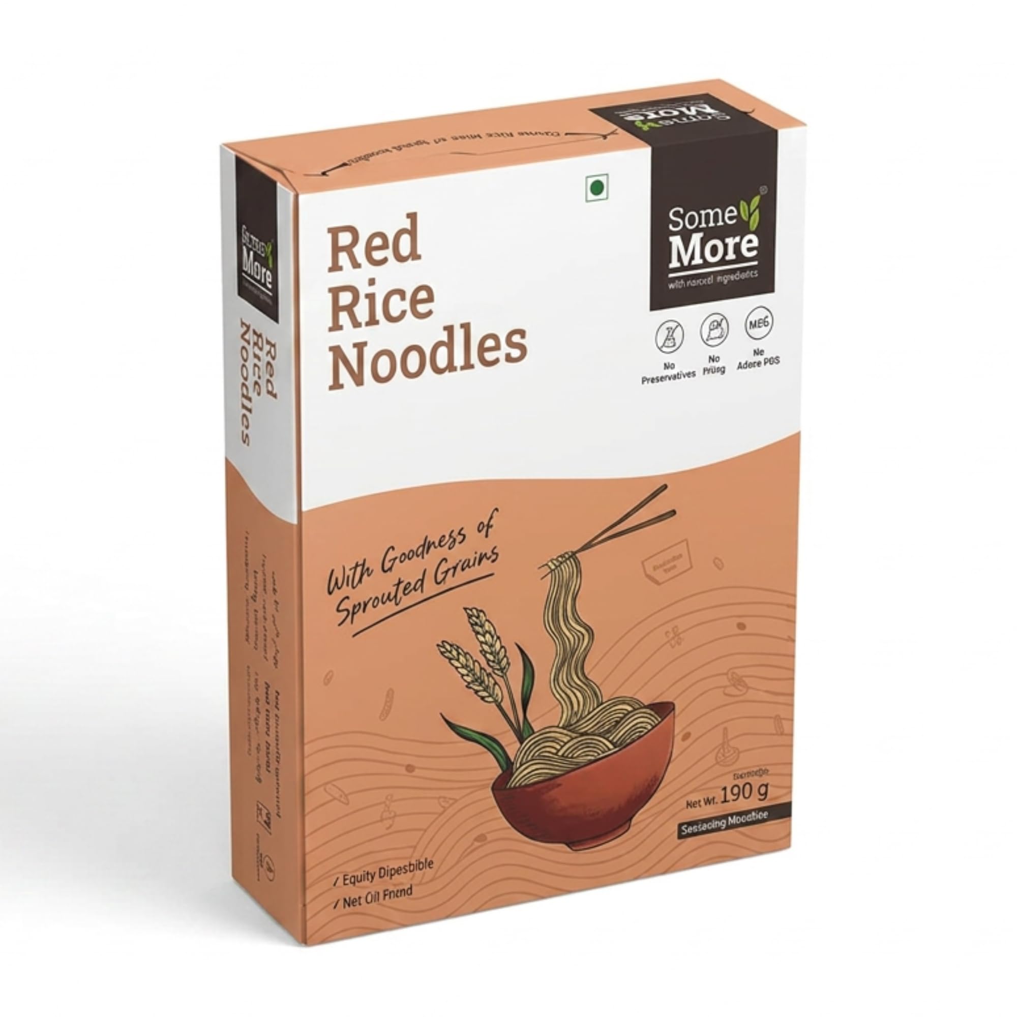 SOME MORE ﻿Hakka Red Rice Noodles 190 g | Instant Millet Noodle Pack | Traditional Hakka Style Grain Food | Healthy Snack | Quick Cook Meal Option | Convenient Kitchen Staple for Home Travel Use