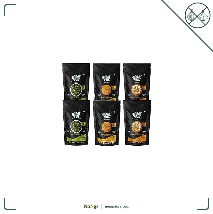 Bowlful Pack of 2 Jain Paneer Combo, 100% Natural, Ready to Eat, Freeze Dried Food