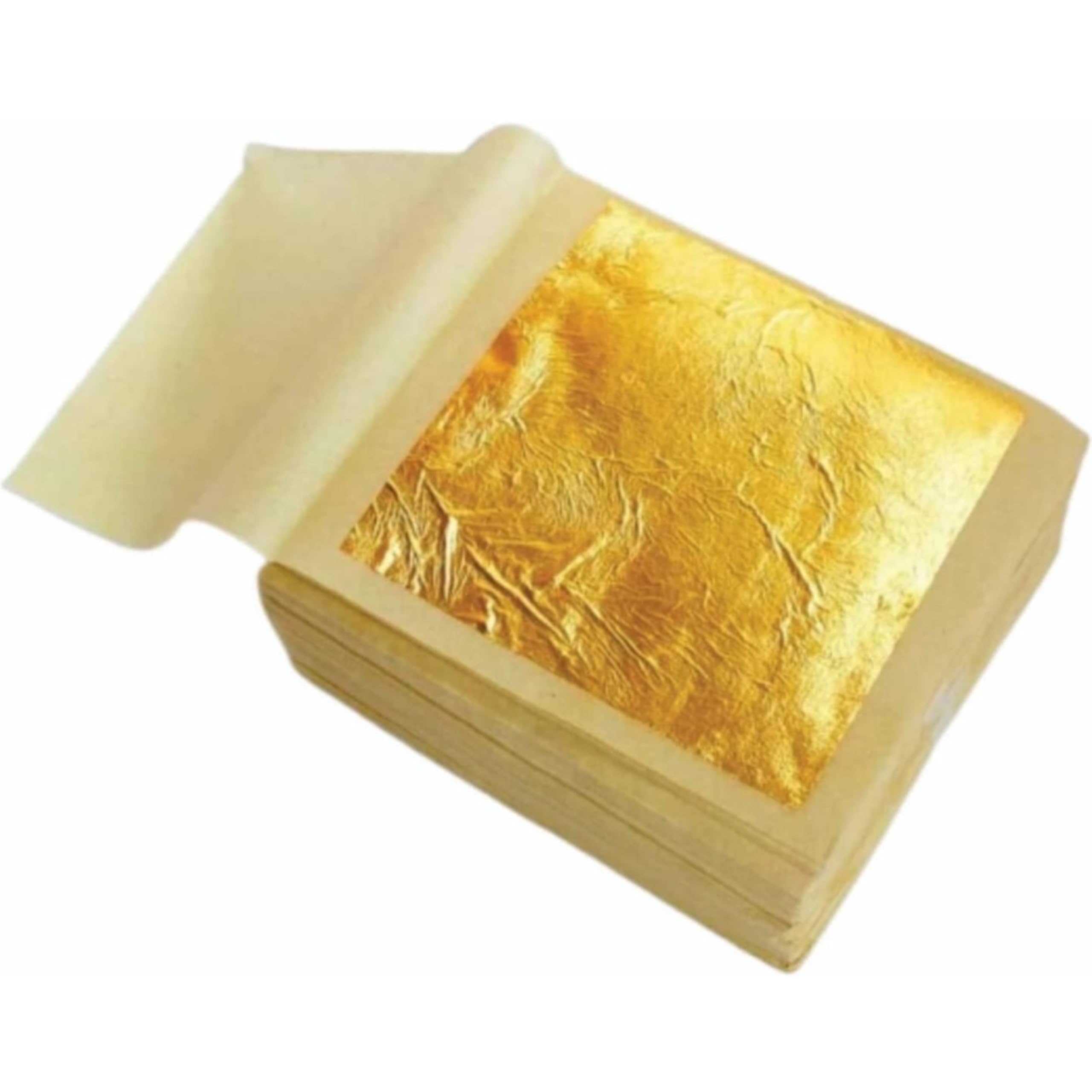 Gold Leaves 24k Edible Pure Veg Gold Leaves 75MM”x50MM” Size 25pcs Gold Vark Sheets, Varak for Sweets, Cake Decoration, Ice Cream, Serums, Ayurvedic Medicine, Royals Foods, Face Facial Spa, Nails