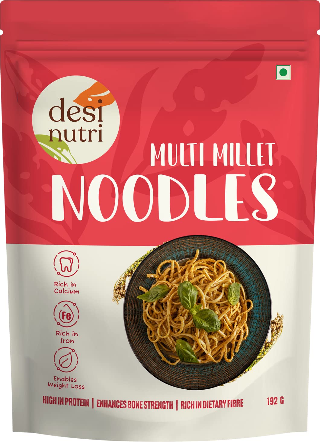 Desi Nutri Multi Millet Noodles | Ready to Eat Noodles | 192 gms | Rich in Iron & Calcium