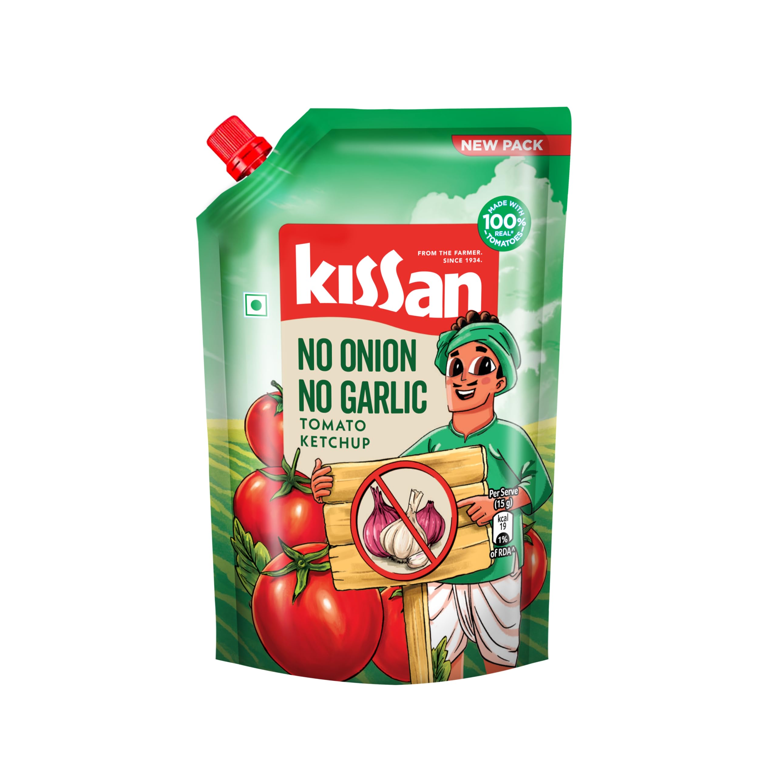 Kissan No-Onion No-Garlic Tomato Sauce, 850g / 900g / 950g (Weight May Vary)