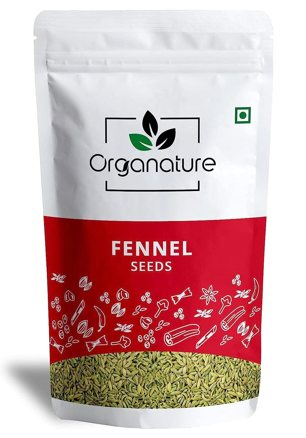 Organature Fresh & Natural Fennel Seeds 350Gram|Saunf|Variyali|Whole Indian Spices With Authentic Taste & Strong Aroma