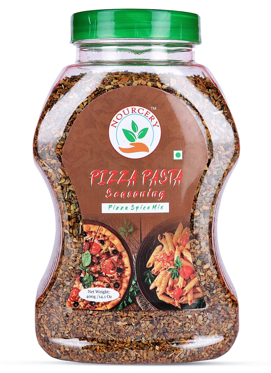 Nourcery Pizza & Pasta Condiment Mix, 400g I Oregano Condiment I Full of Aromatic Herbs & All Natural | All purpose Condiment I Italian Style Condiment of Herbs