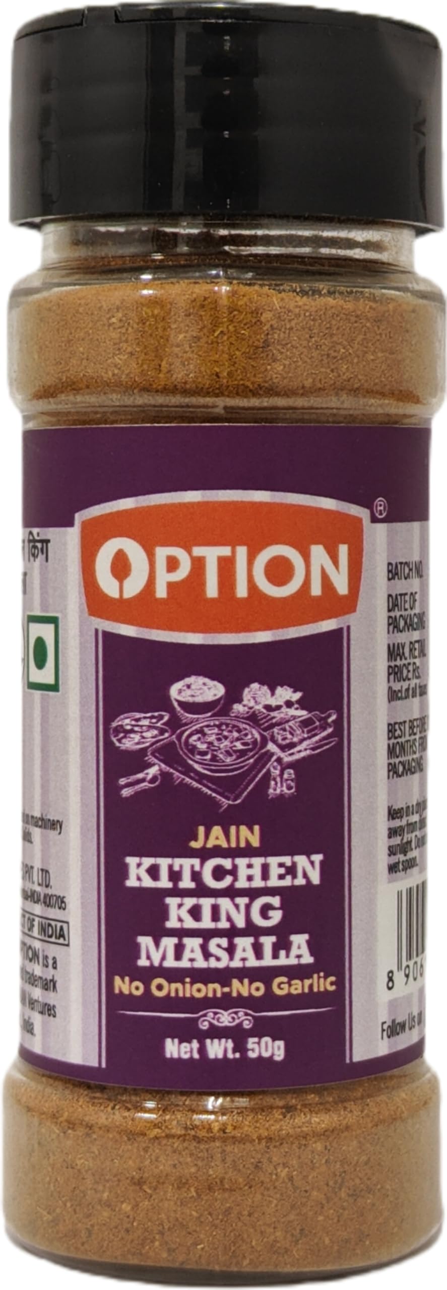 Option Kitchenking Jain Masala Healthy and Delicious Choice | No Onion, No Garlic (50gm) Pack of 2