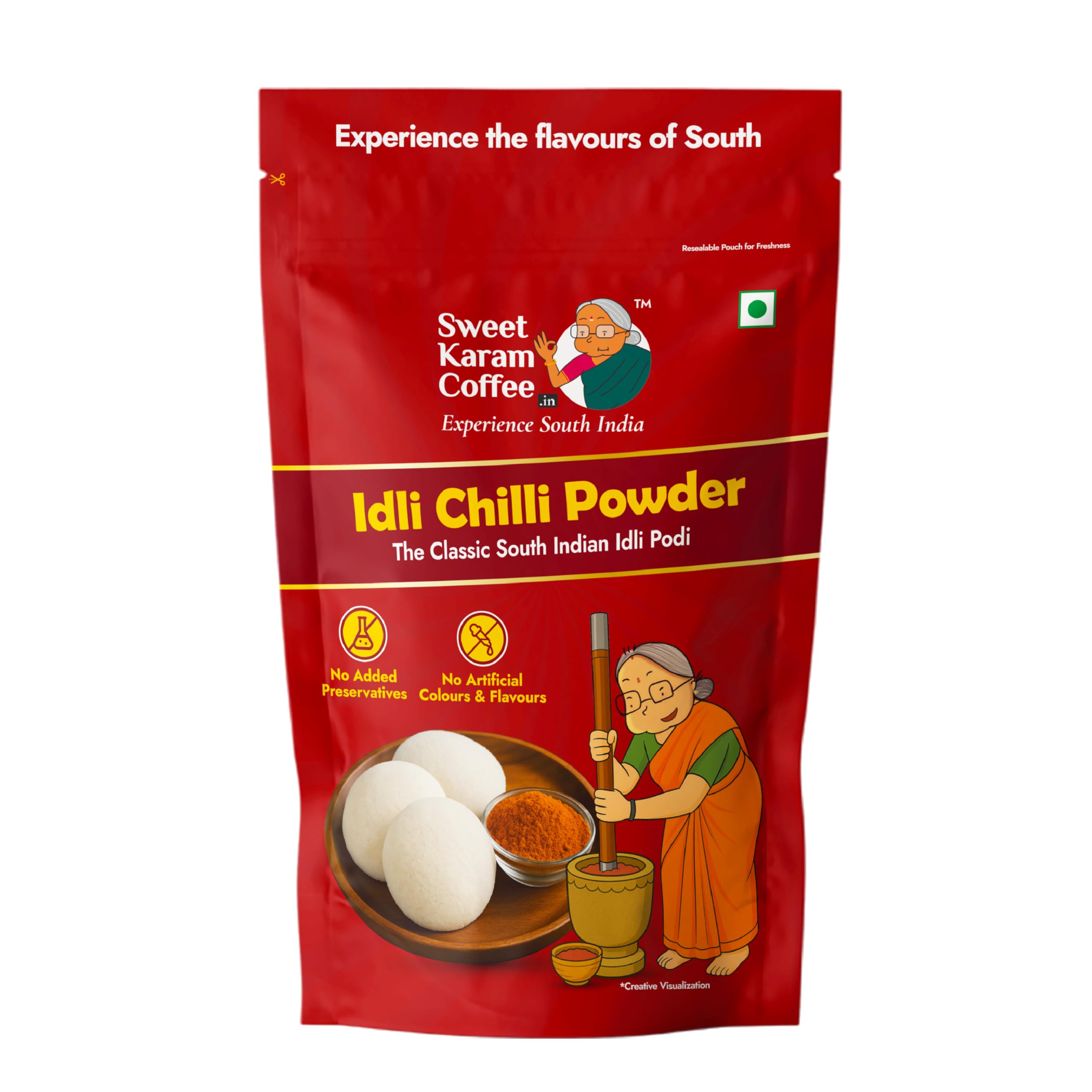 Sweet Karam Coffee Idli Podi (Chilli Gun Powder) – 180g | Authentic South Indian Homemade Spice Mix | Aromatic & Flavorful | No Preservatives | Tasty & Healthy | Perfect with Idli, Dosa & Rice