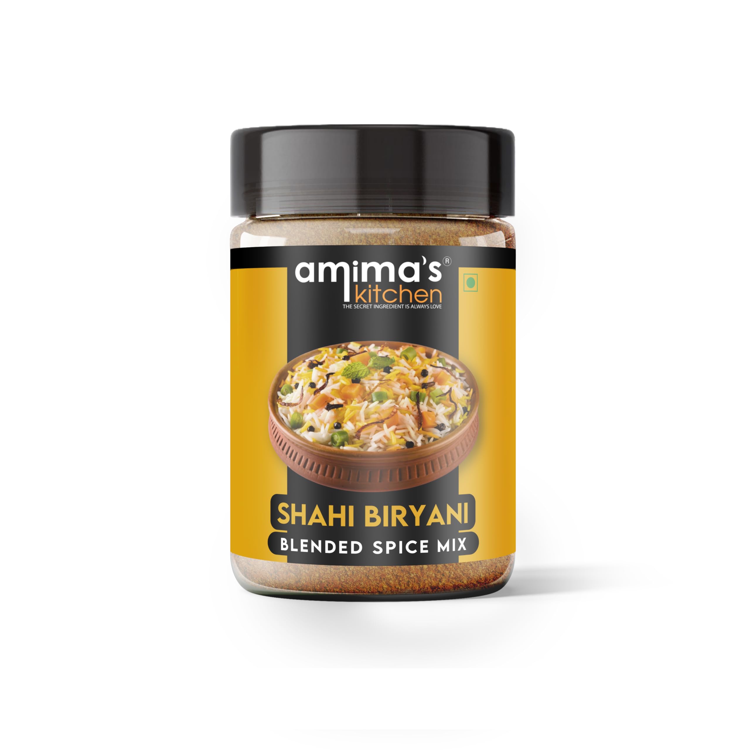 Amima's Kitchen Shahi Biryani Jain Spice Mix (No Onion No Garlic) – 100 Grams | Blended Spice Mix | For Healthy and Delicious Cooking | No Synthetic Flavour & Color | Ready Masala Powder