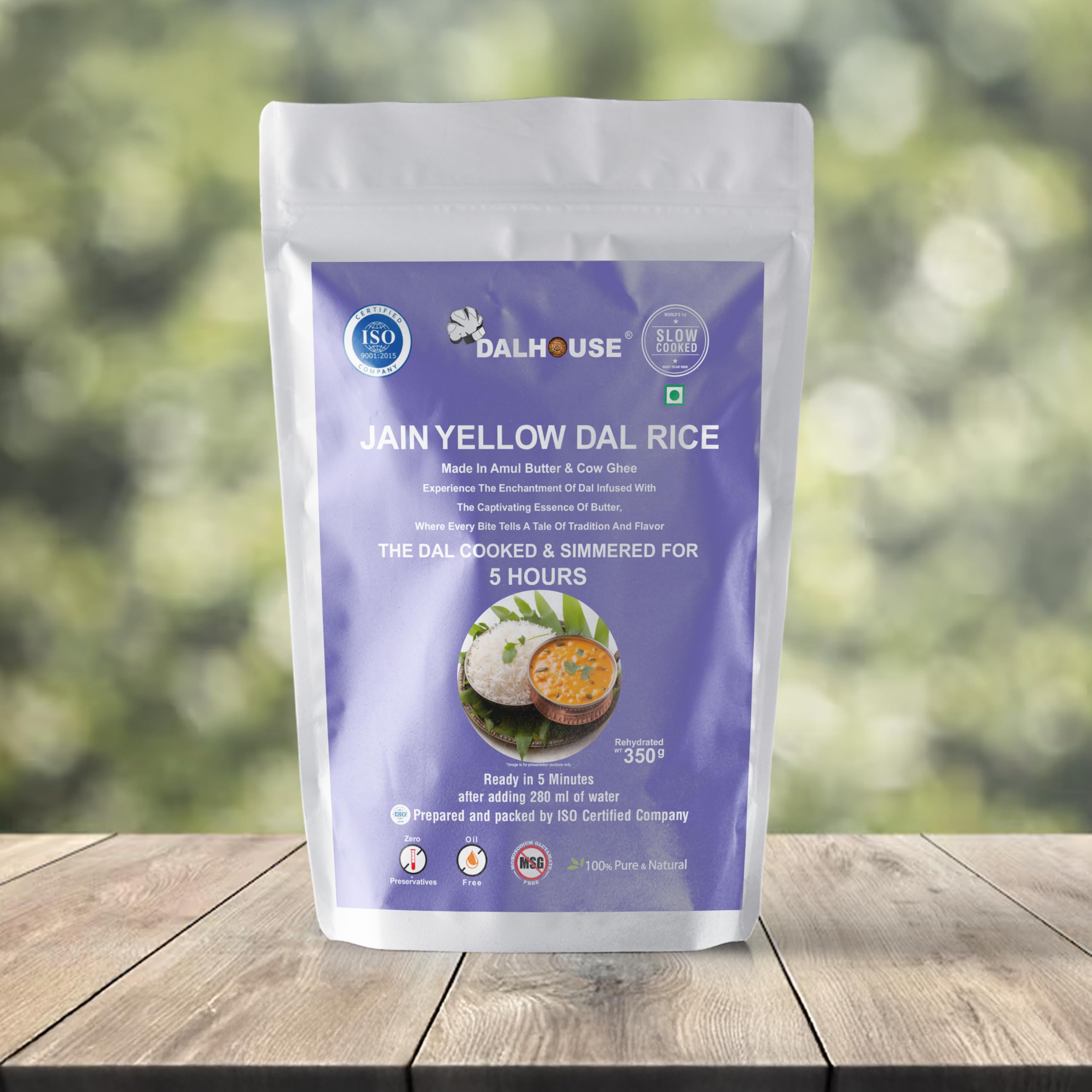 DALHOUSE JAIN YELLOW DAL RICE MIX — Ready to Eat | Just Heat and Eat | Easy to Prepare | Delicious Pure Veg Meal | No Preservatives