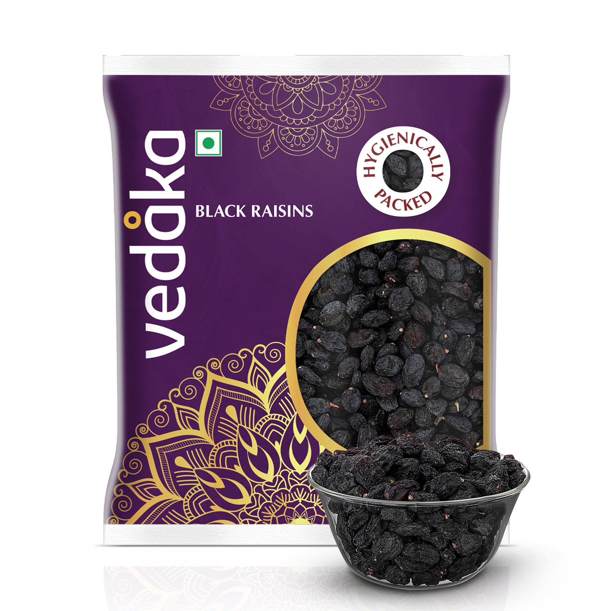 Amazon Brand - Vedaka Premium Afghani Seedless Black Raisins 100g | Kali Kishmish | Delecious & Healthy Snack