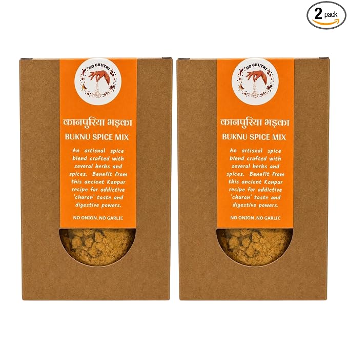 Do Chutki Kanpuriya Bhadka - Buknu Masala Kanpur 100g (Pack of 2) | Traditional Spice Mix & Seasoning Powder | Desi Buknu Powder Maasla With Indian Spices | No Onion No Garlic