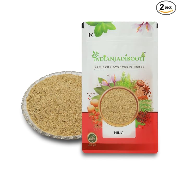 IndianJadiBooti Pure Hing (Asafoetida) | High-Potency Heeng for Digestive Comfort, Bloating Relief & Sattvic Culinary Flavor, 100 Grams Pack | (Pack Of 2)