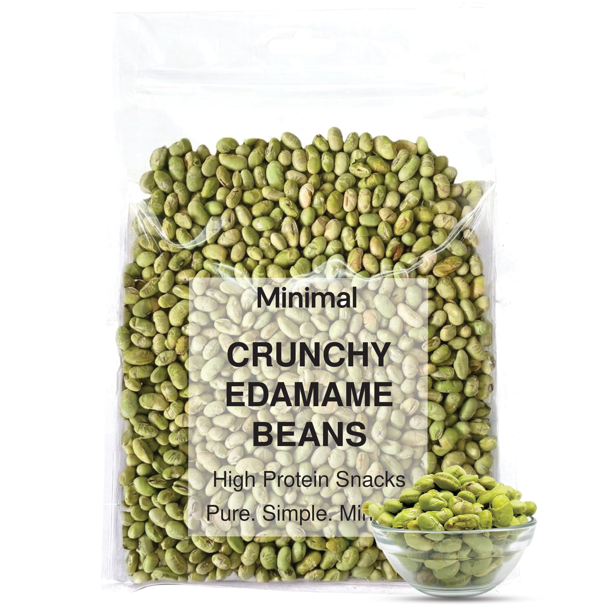 Minimal Roasted Edamame Beans-400g High Protein Healthy Snack | Crunchy | Vegan | Gluten-Free | No Preservatives