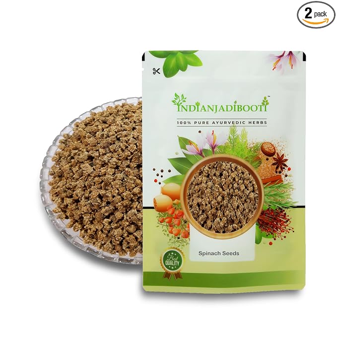 IndianJadiBooti Edible Spinach Seeds, 250 Grams Pack | (Pack Of 2)