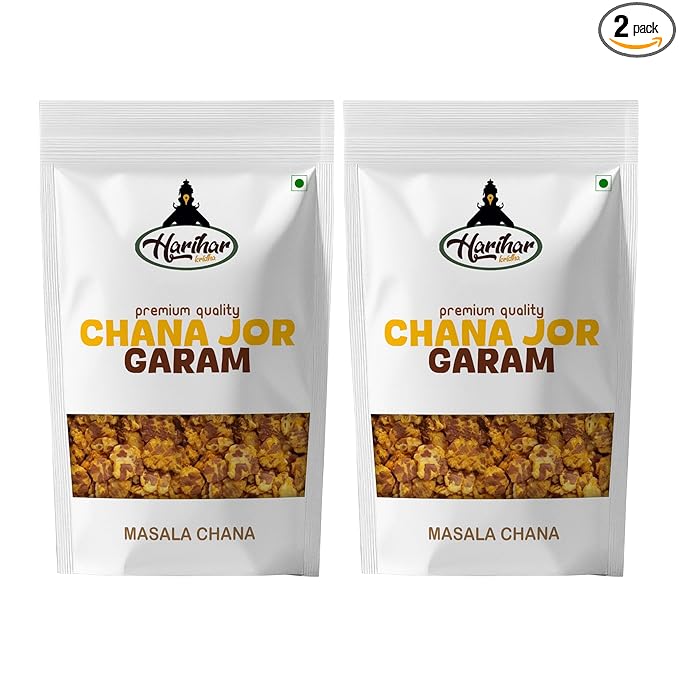 HARIHAR KRIDHA Chana Jor Garam 900g - Healthy Namkeen Snacks For Diet - High Protein Snack - Chana Chur Garam | Cholesterol Free & Transfat Free Chana Snack (450 Gram x Pack of 2)