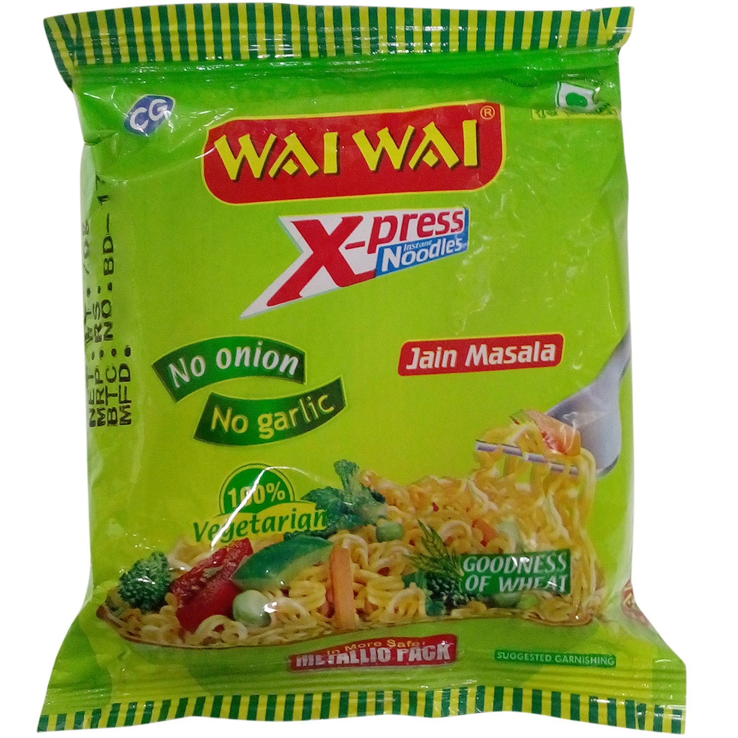 Wai Wai X-Press Instant Noodles - Jain Masala, 70g Pouch