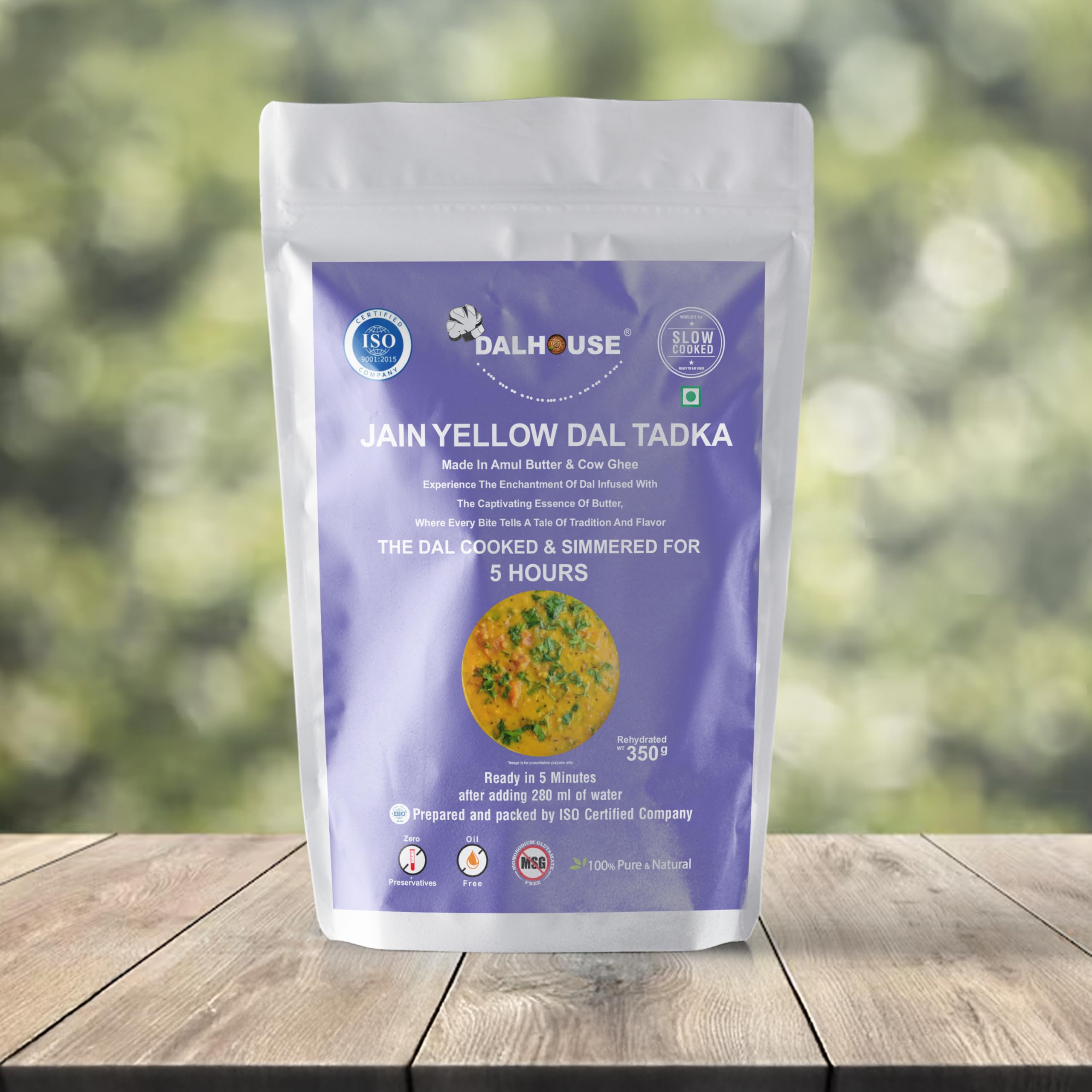 DALHOUSE Jain Yellow Dal Tadka — Ready to Eat | Just Heat and Eat | Pure Veg | Delicious Instant Meal | Home Cooked Taste | No Preservatives