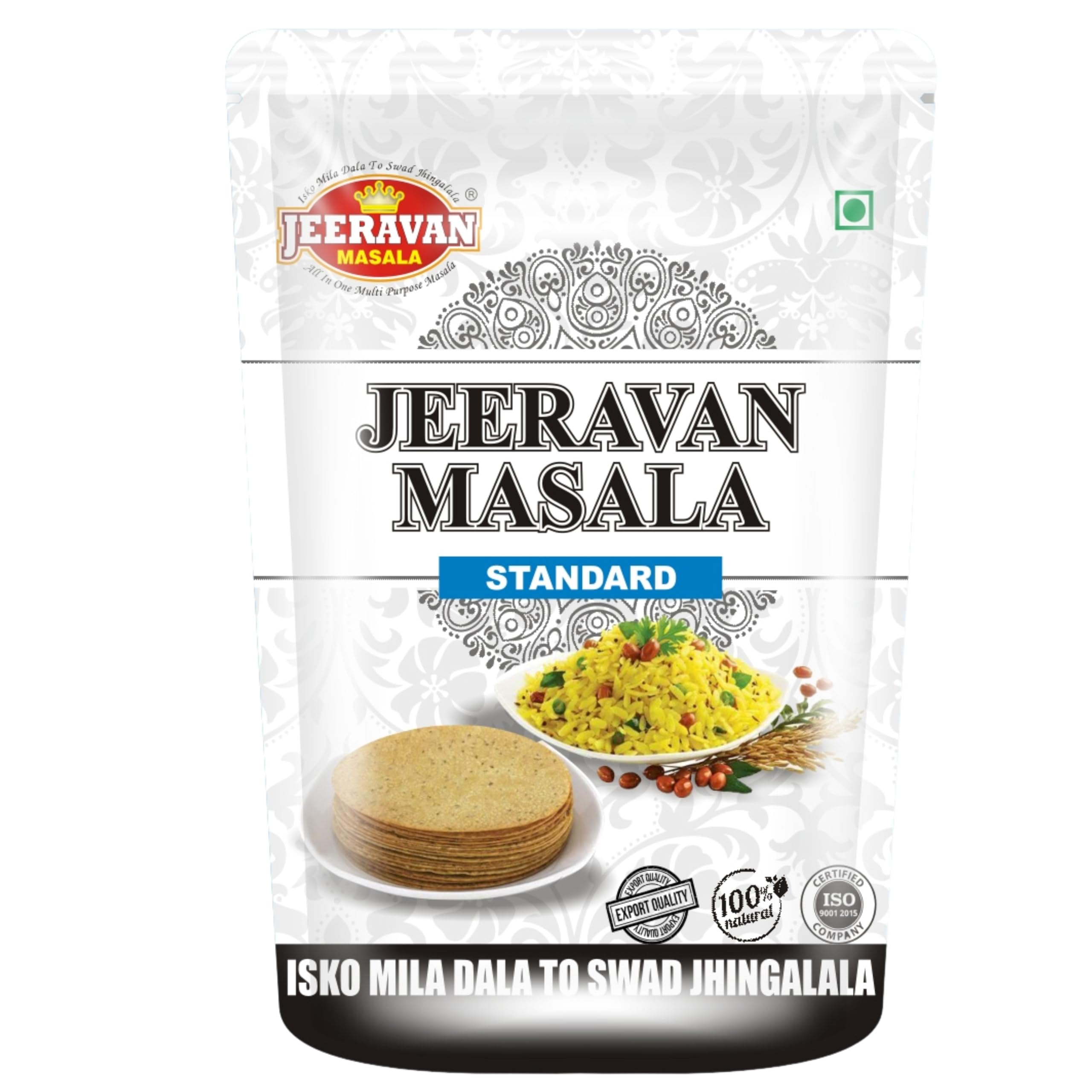 JEERAVAN Masala Standard - Poha,Pakoda Spice Powder for Raita Fruit Chaat Masala Natural Hing Jeeravan Mix Powder 500 gm (Pack of 1)