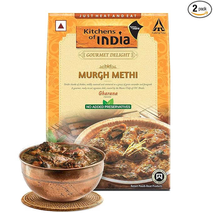 Kitchens of India Murgh Methi, ITC Ready to Eat Indian Food, Just Heat and Eat, Microwavable, 285g
