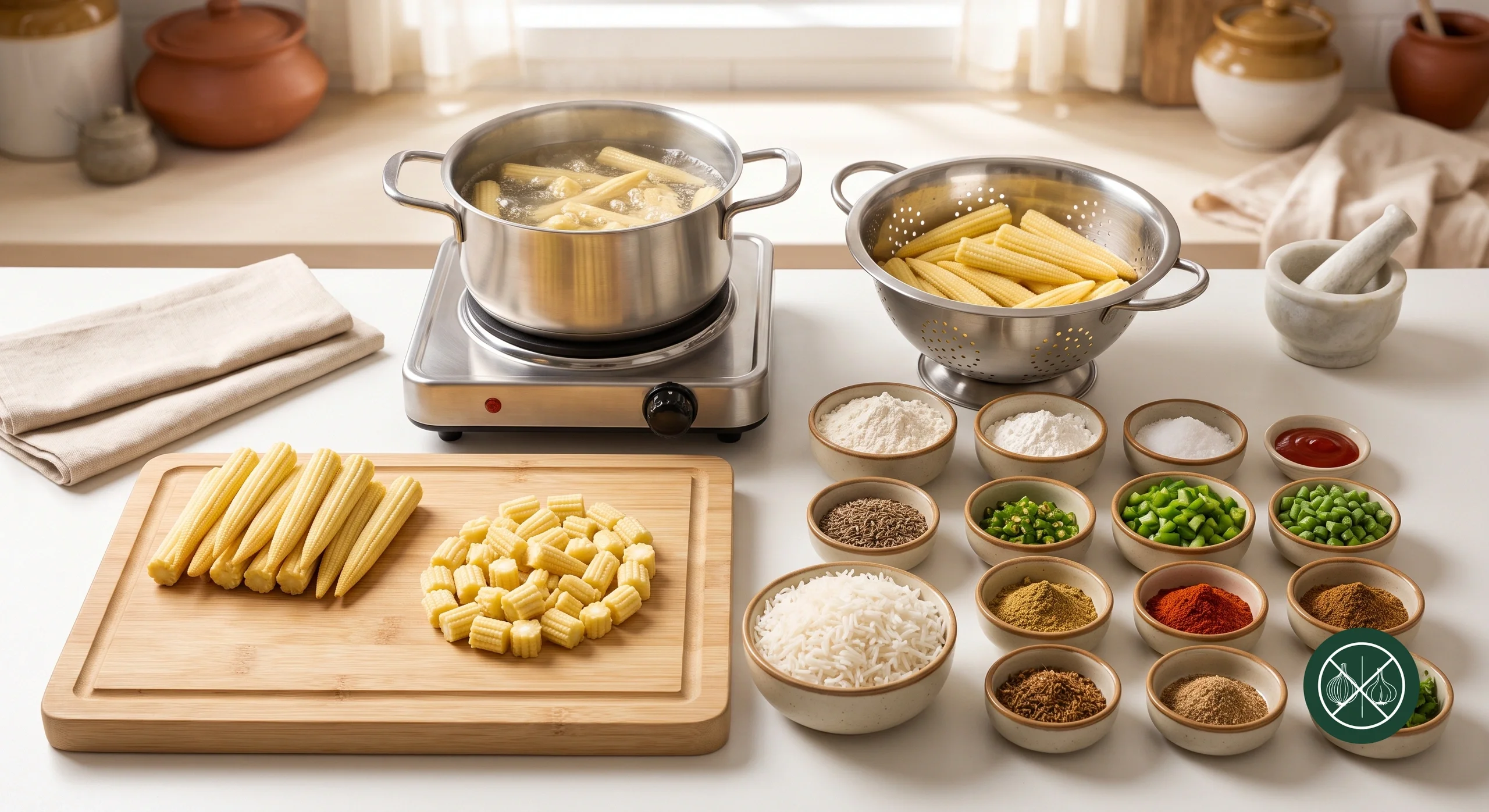 Baby Corn Fried Rice — step 8