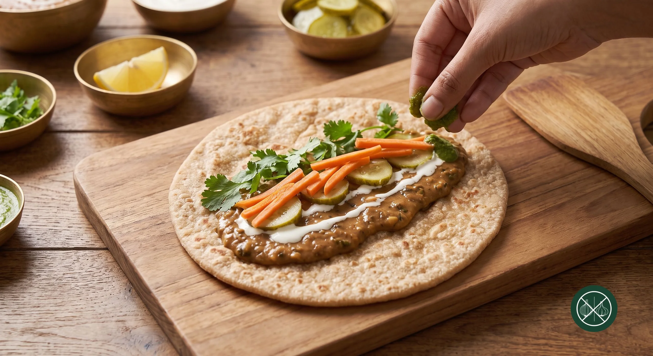 Jain Dal Makhani Paratha Wrap — step 5