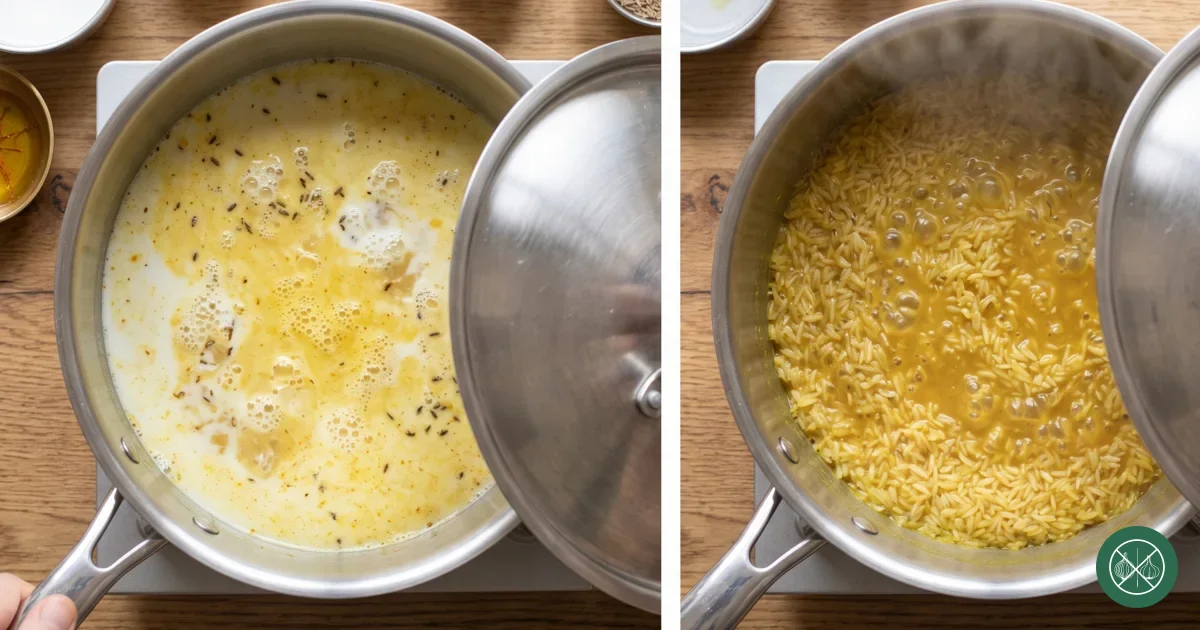 Kesar Coconut Rice — step 2