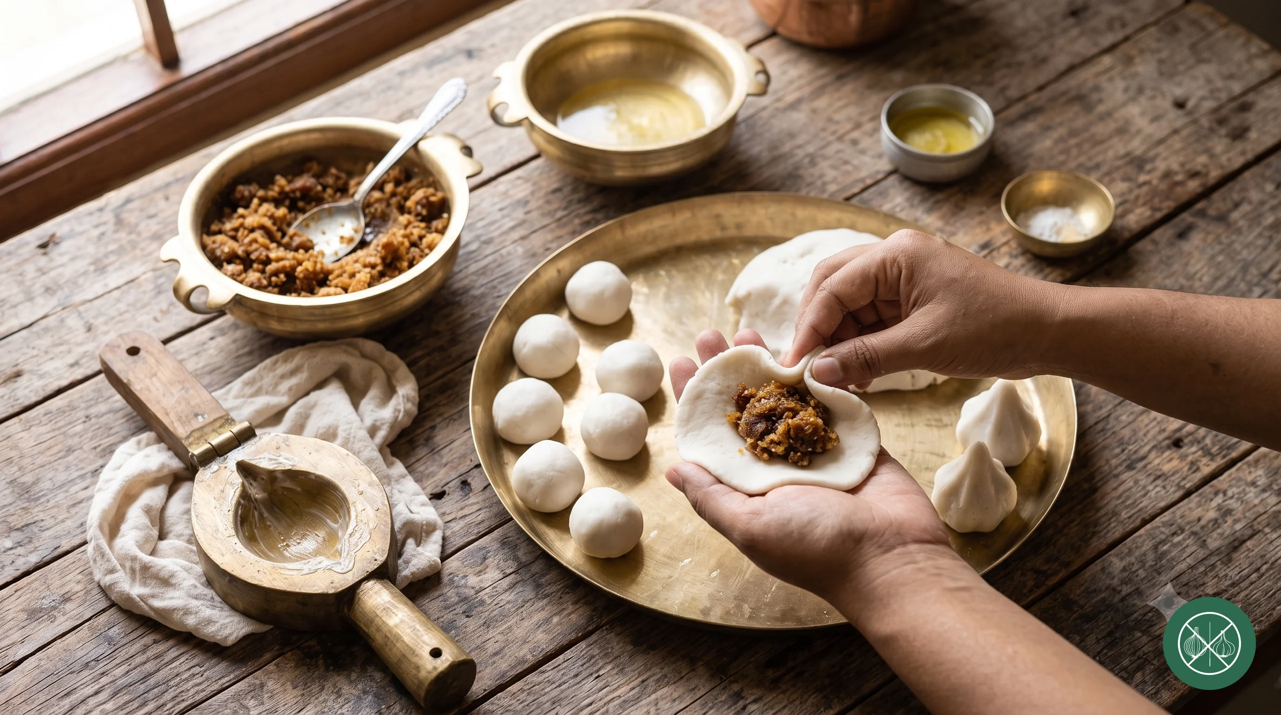 Kozhukattai (Steamed Rice Modak with Coconut-Jaggery Pooranam) — image 4